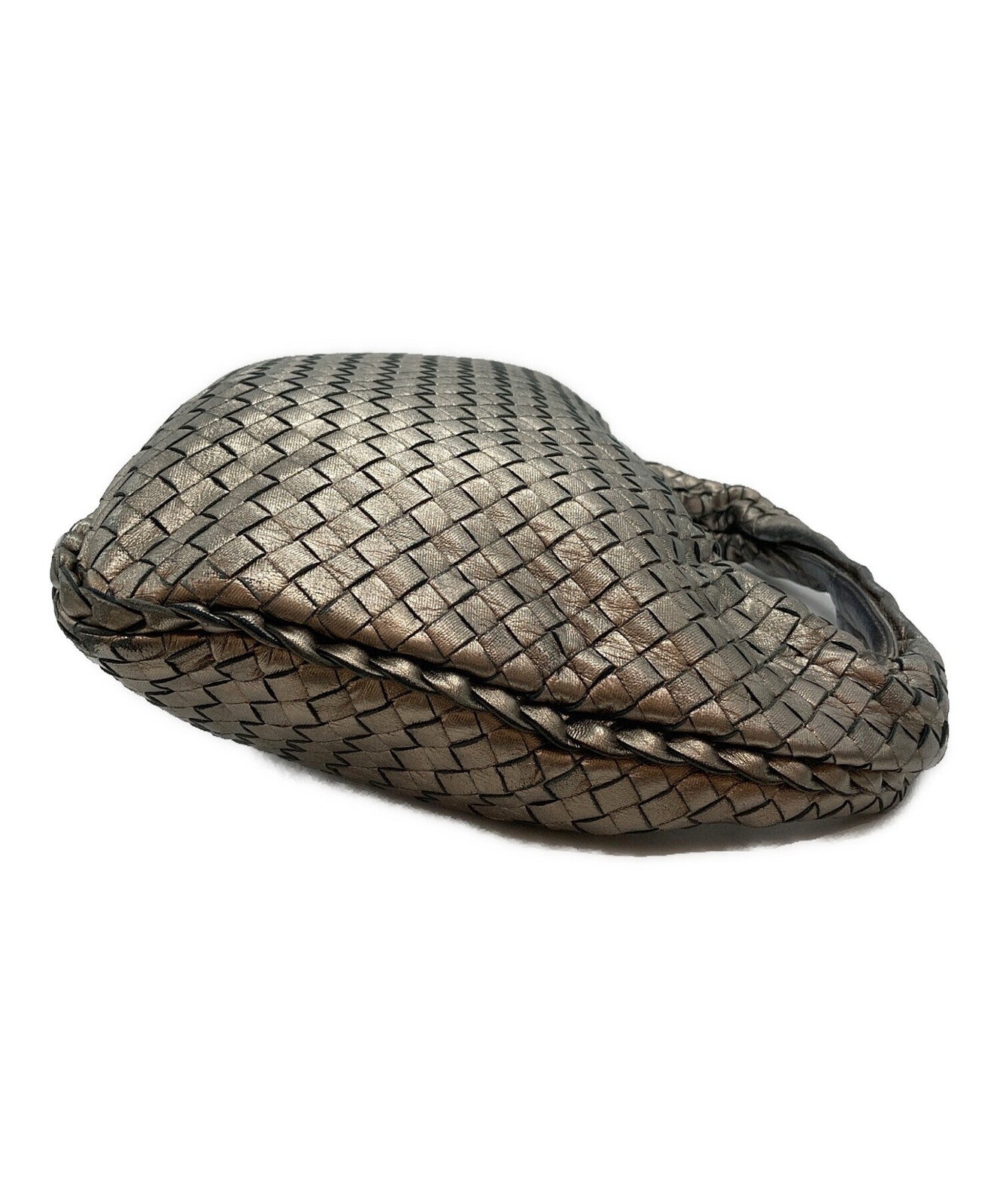 BOTTEGA VENETA Intrecciato 115653 Gold Shoulder Bag #TFB2782