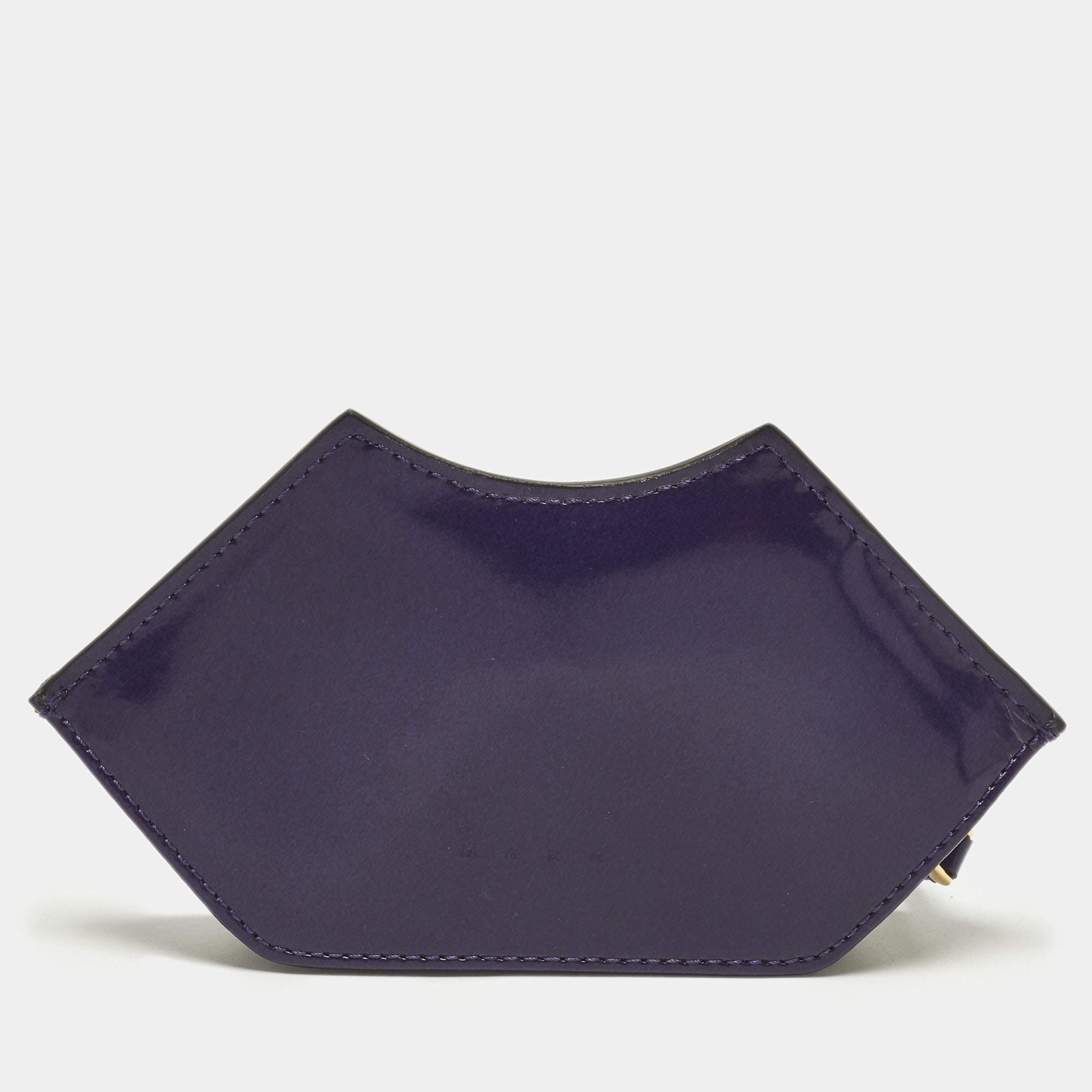 Marni Portamonete Purple Leather Zip Clutch