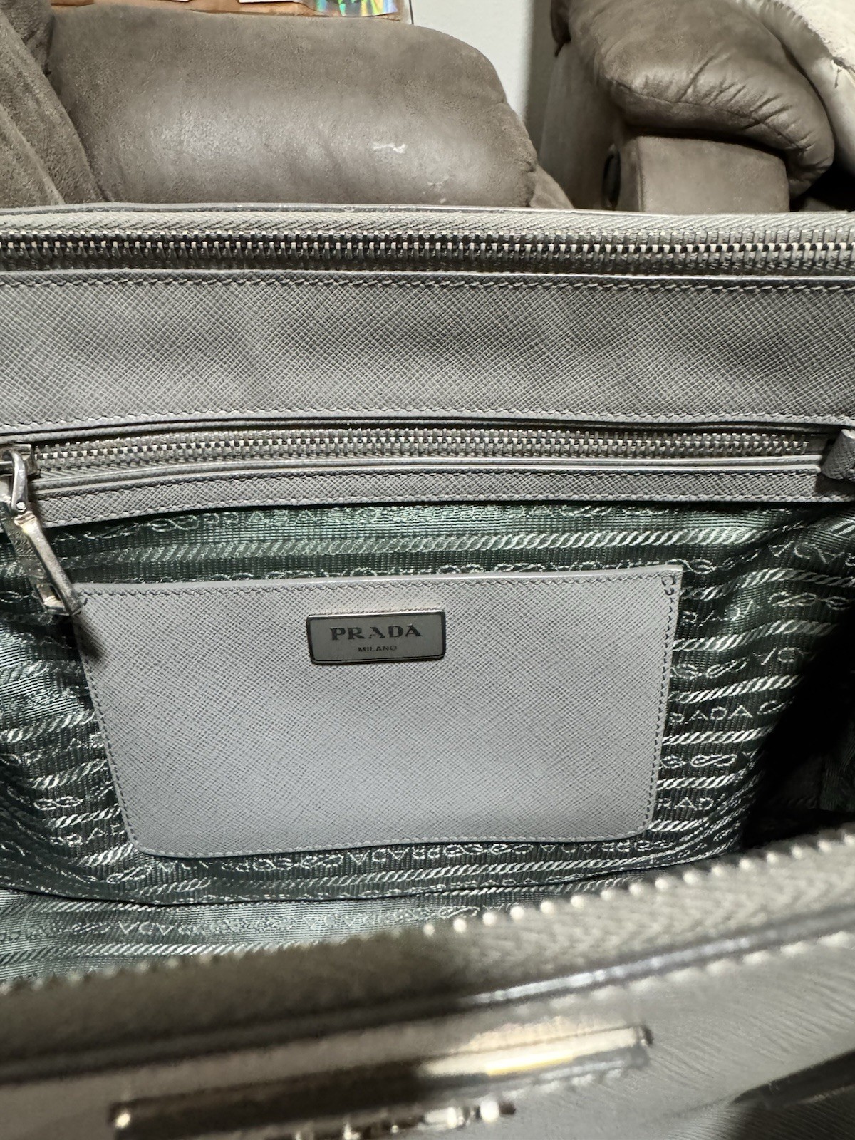 Prada Saffiano Lux Galleria Double Zip