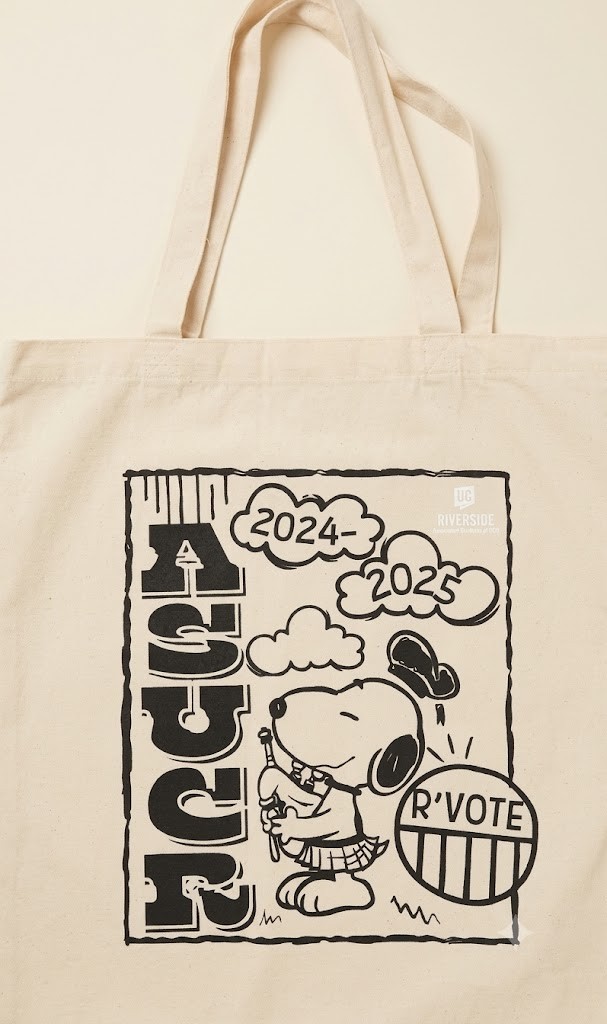 Snoopy UC Riverside R’Vote Canvas Tote Bag