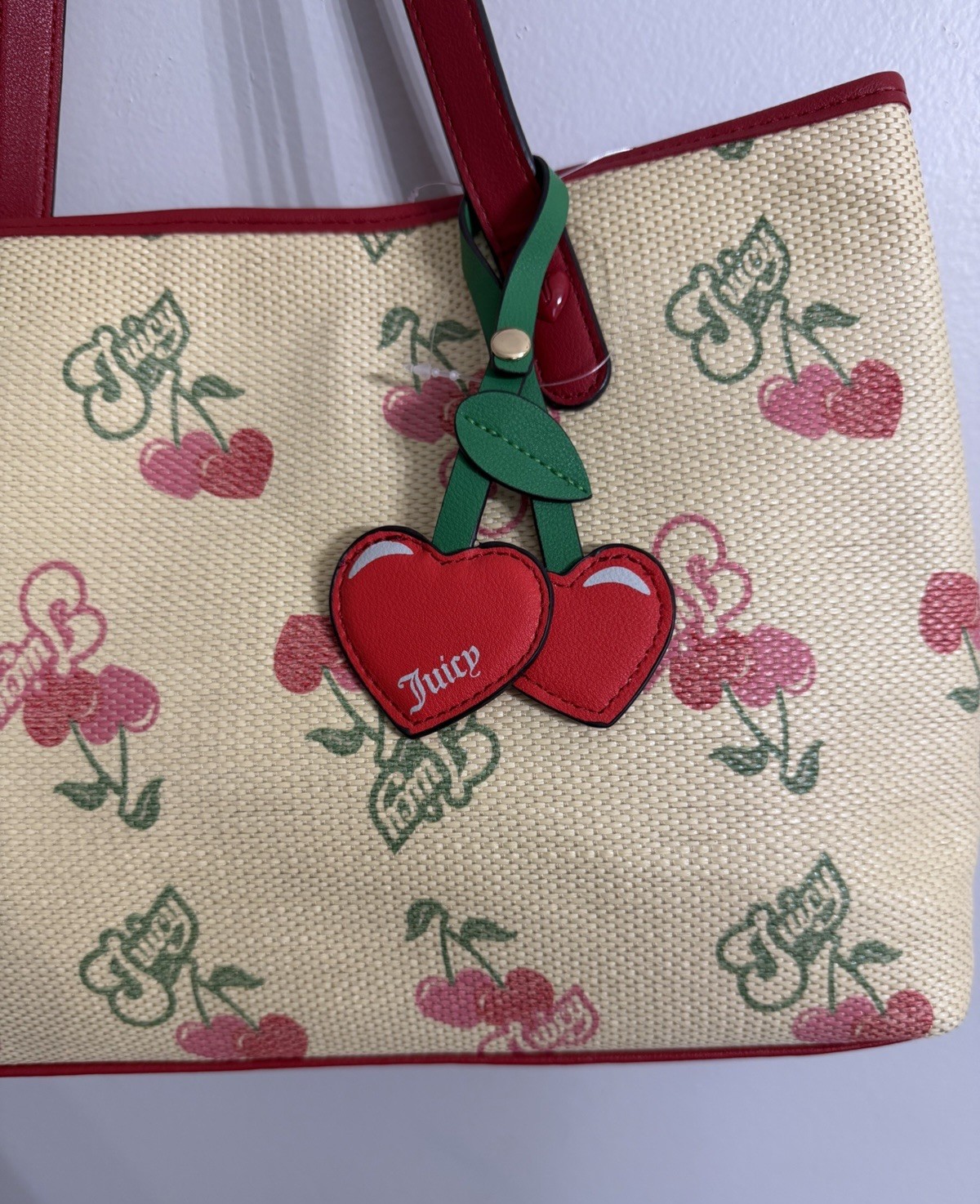 Juicy Couture “Juicy Paradise” Cherry Straw Tote