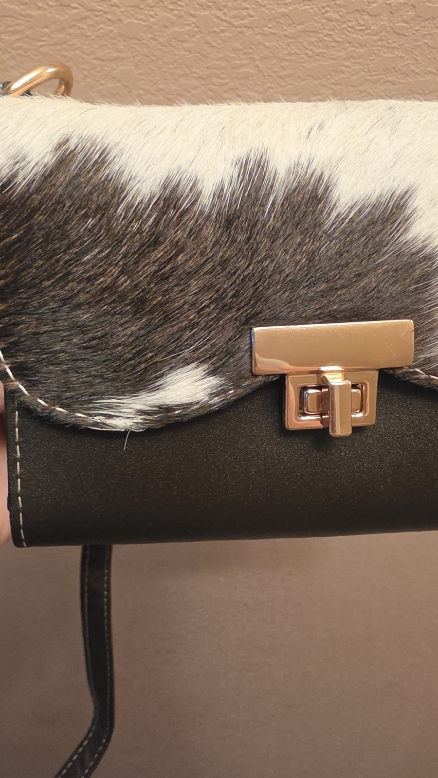 Authentic Western Cowhide Mini Crossbody Purse – Brand New