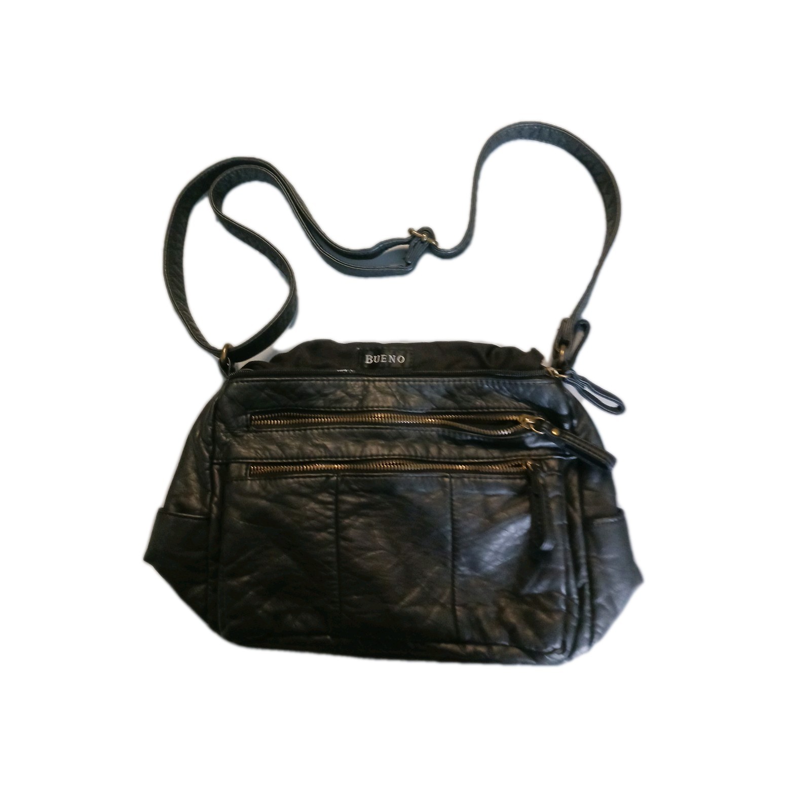 Women Black Man Made Material linning 100%Polyster.look Like Size M
