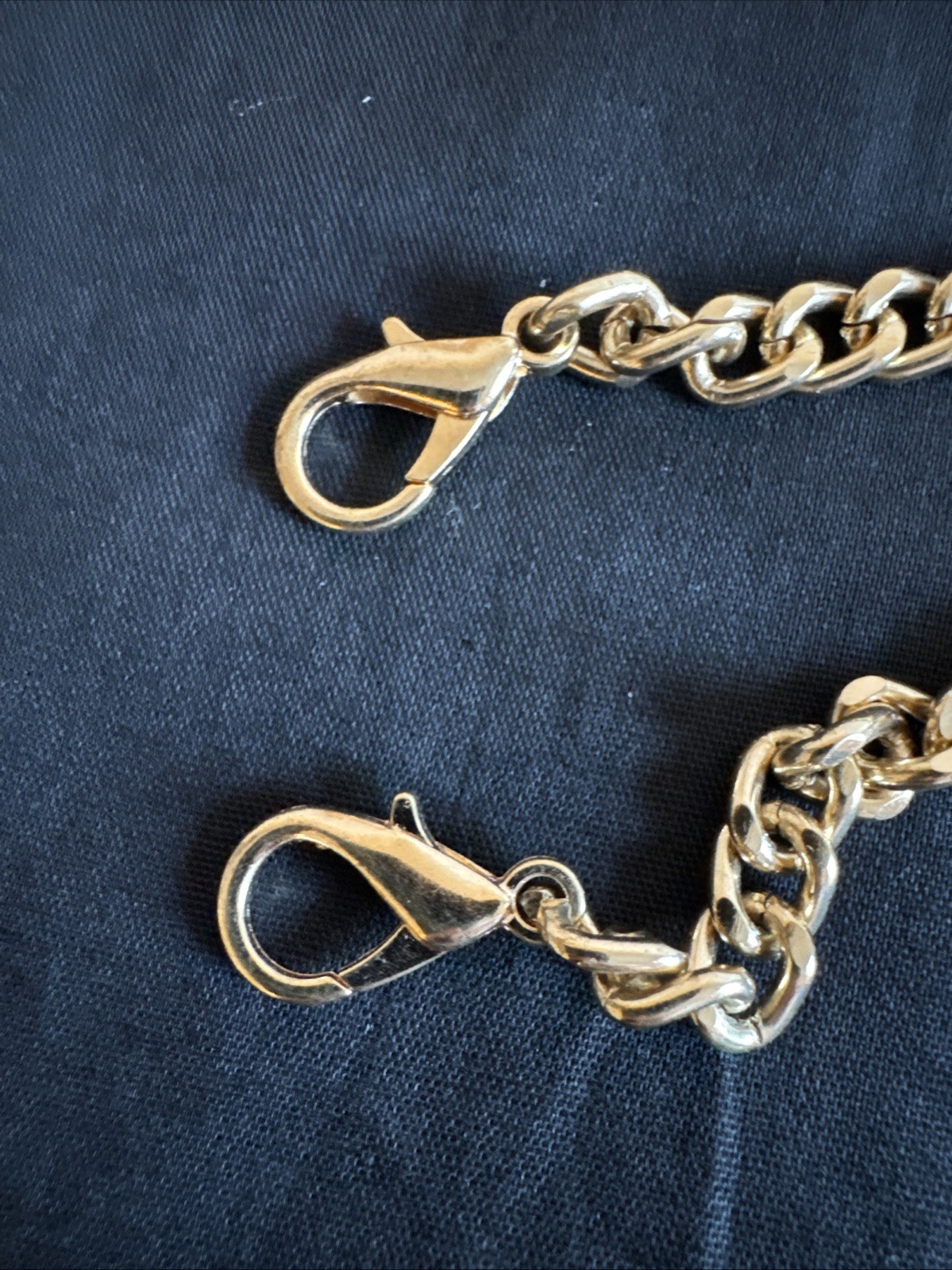 HEAVY DUTY METAL BRASS COLORED CHAIN 47” Clip Ends Purse Replacement Chain