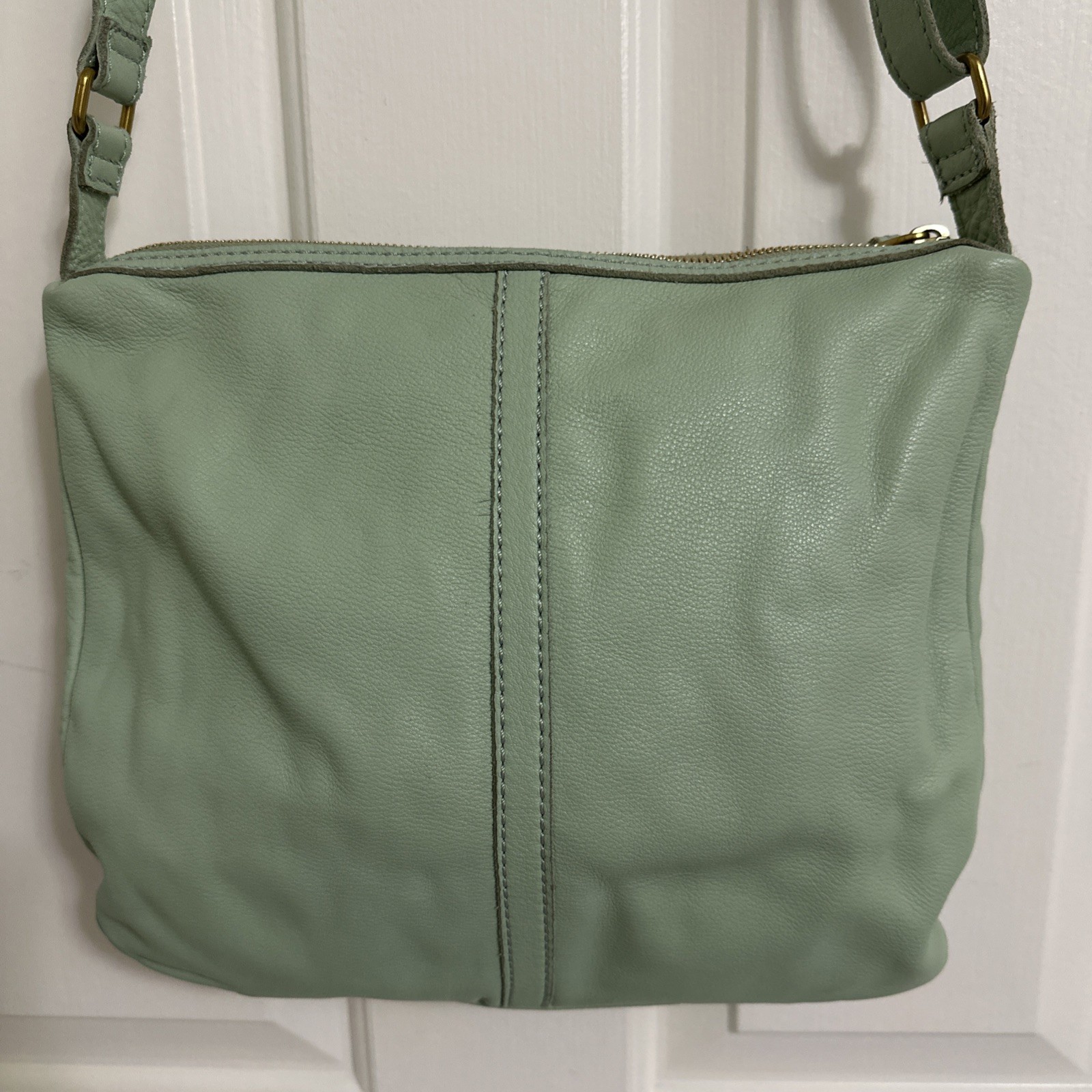 Fossil Erin Soft Leather Shoulder Tote – Pastel (Green)
