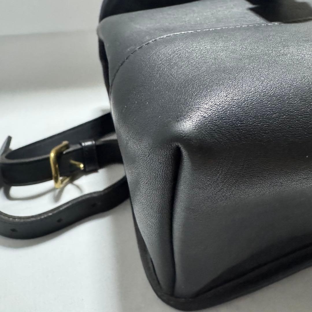 Vintage Old Coach 9960 Black Leather Bag Backpack Womens Handbag VTG Made in USA