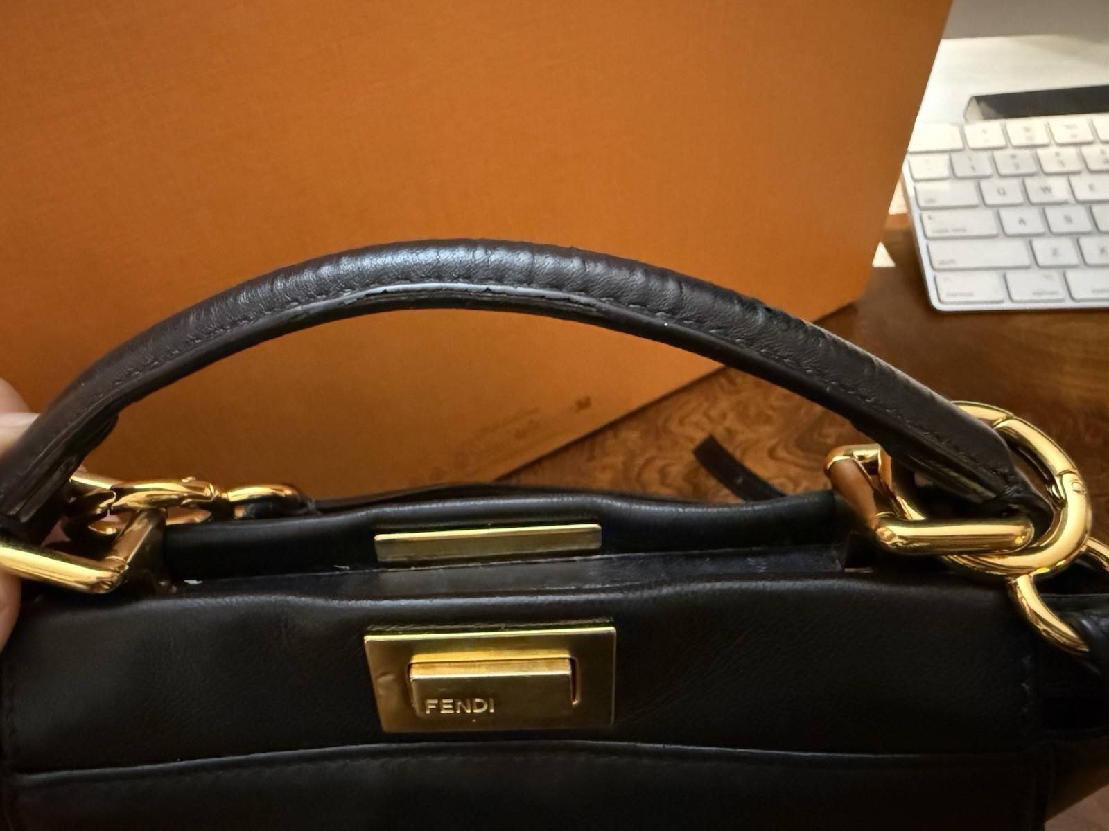 FENDI Peekaboo Nano 2WAY bag black