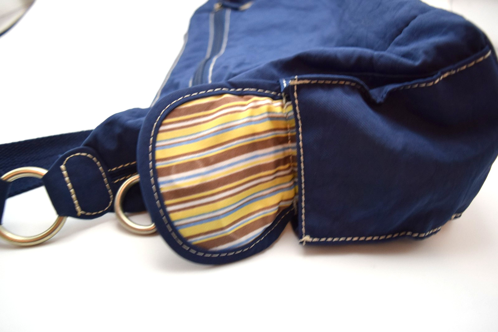 Travelon Anti-Theft Purse Shoulder Bag Hobo Messenger Cargo Pockets Navy Blue