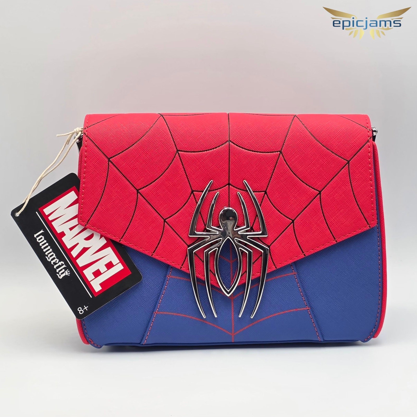Loungefly Disney Marvel Spider Man Color-Block Crossbody Bag New