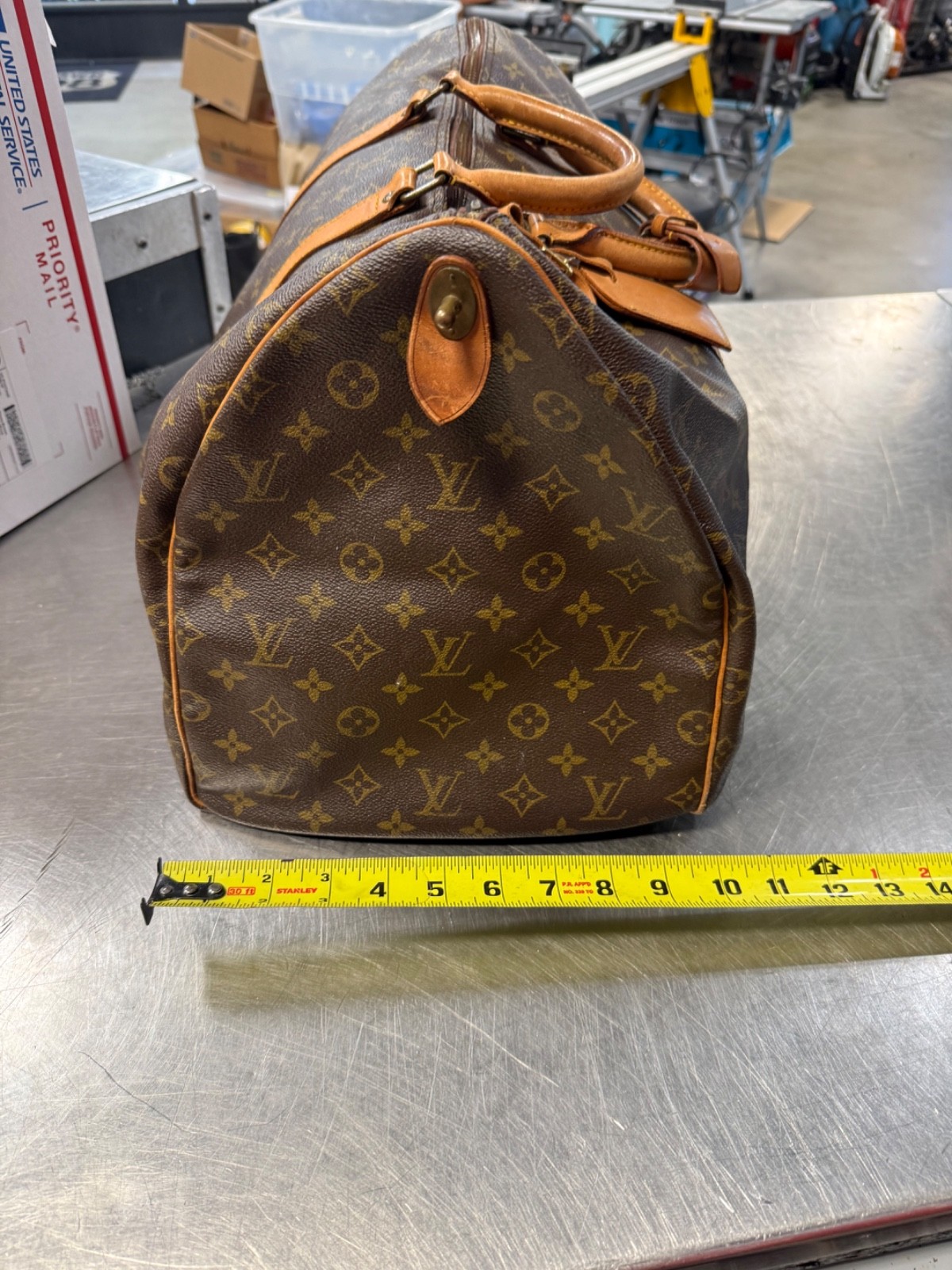 Vintage Louis Vuitton Keepall Monogram Duffle Bag 55 Brown Canvas Monogram NICE