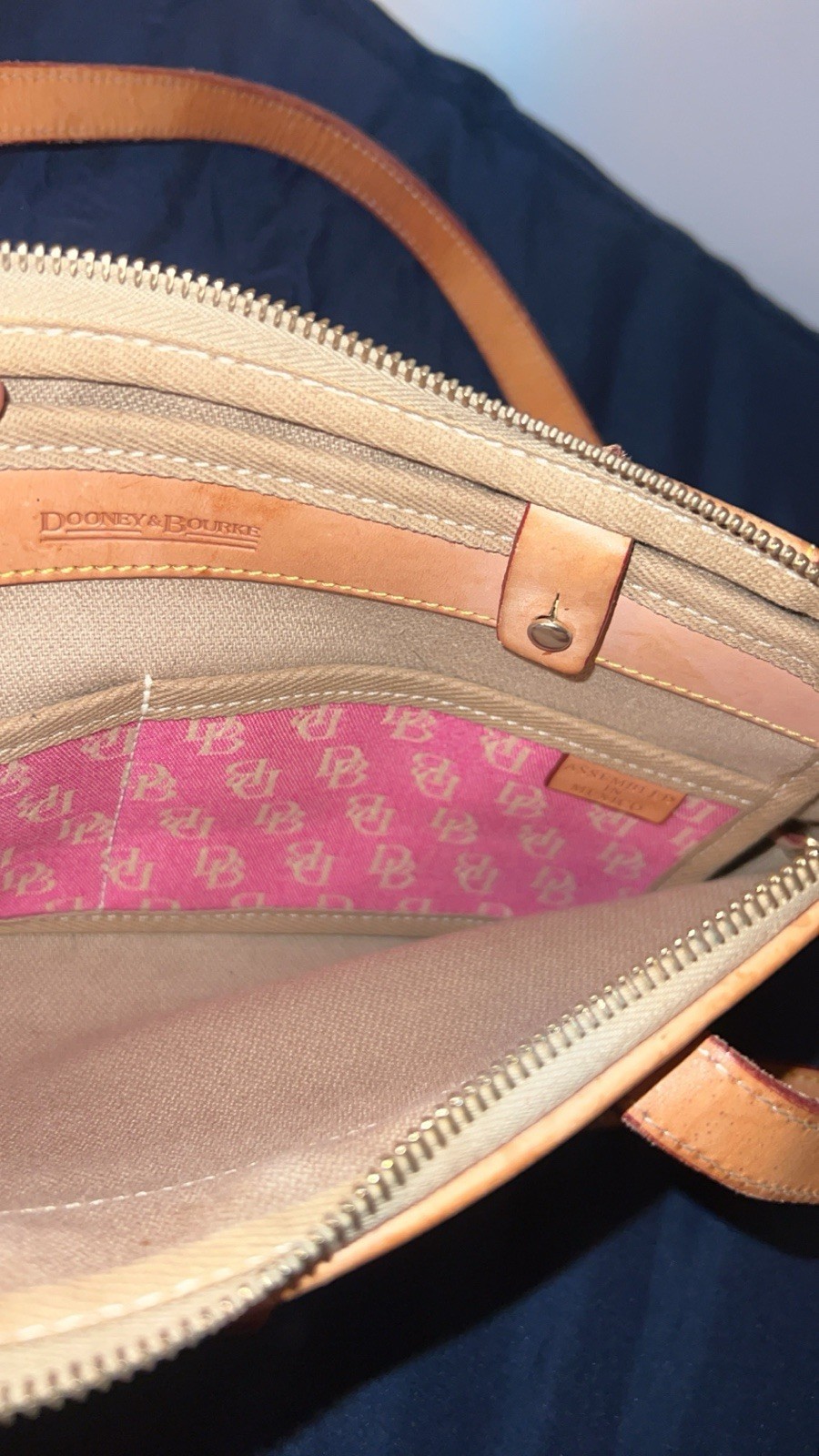 Dooney & Bourke Pink Logo Tote pink