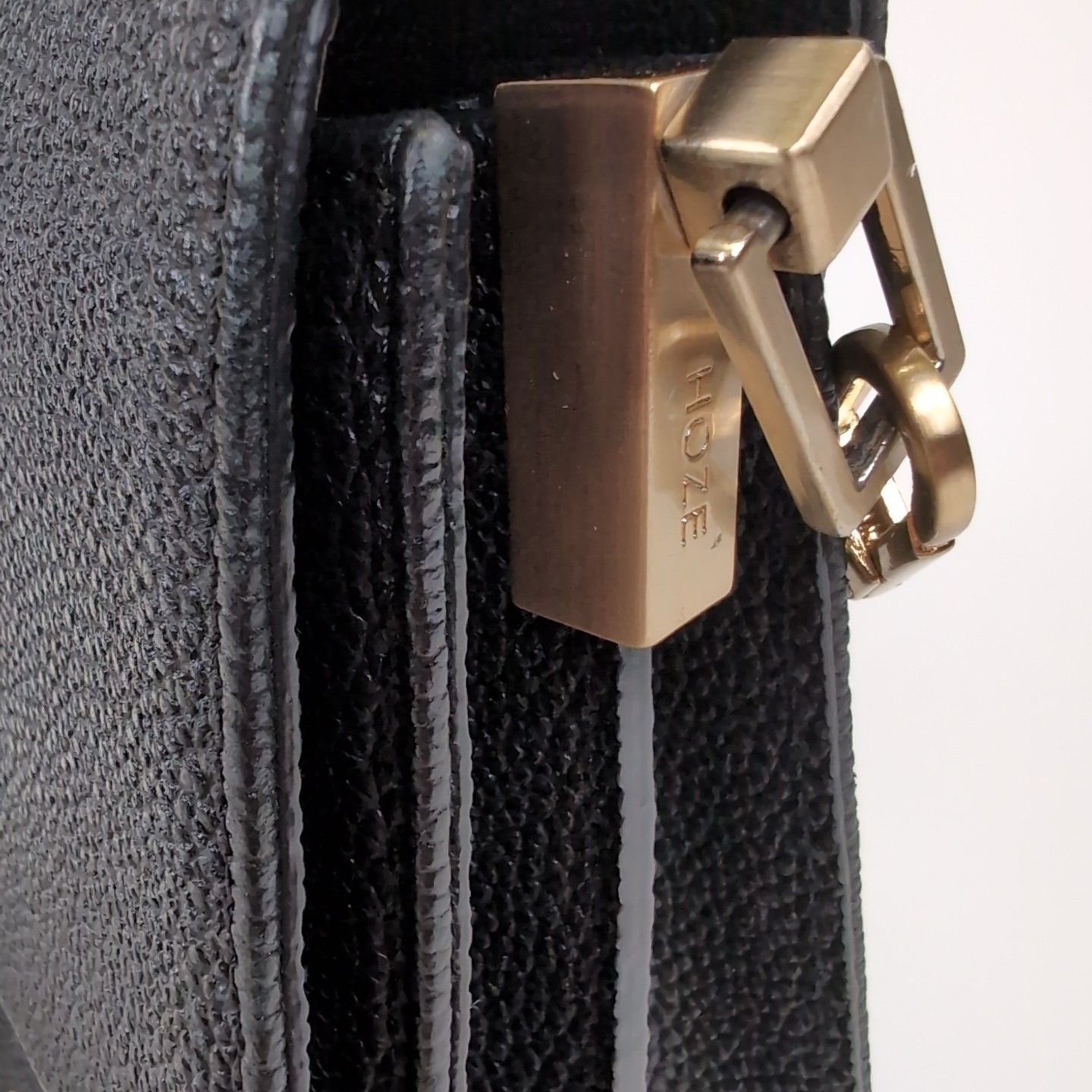 HOZE Korean Designer Adjustable LEATHER Crossbody Bag Black Excellent MSRP $320