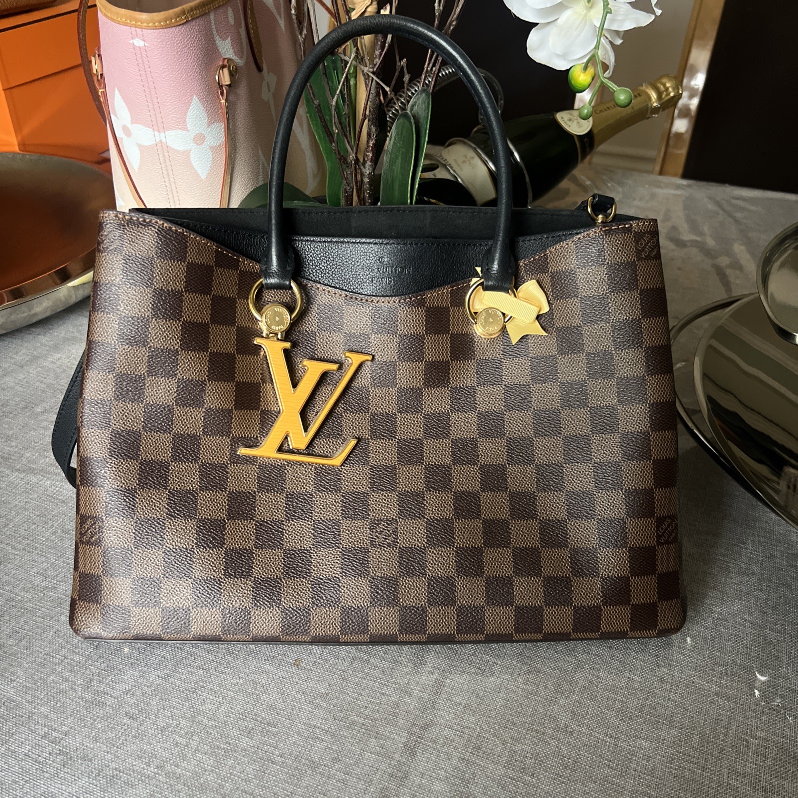 LOUIS VUITTON Riverside Damier Ebene Bag EXCELLENT Condition