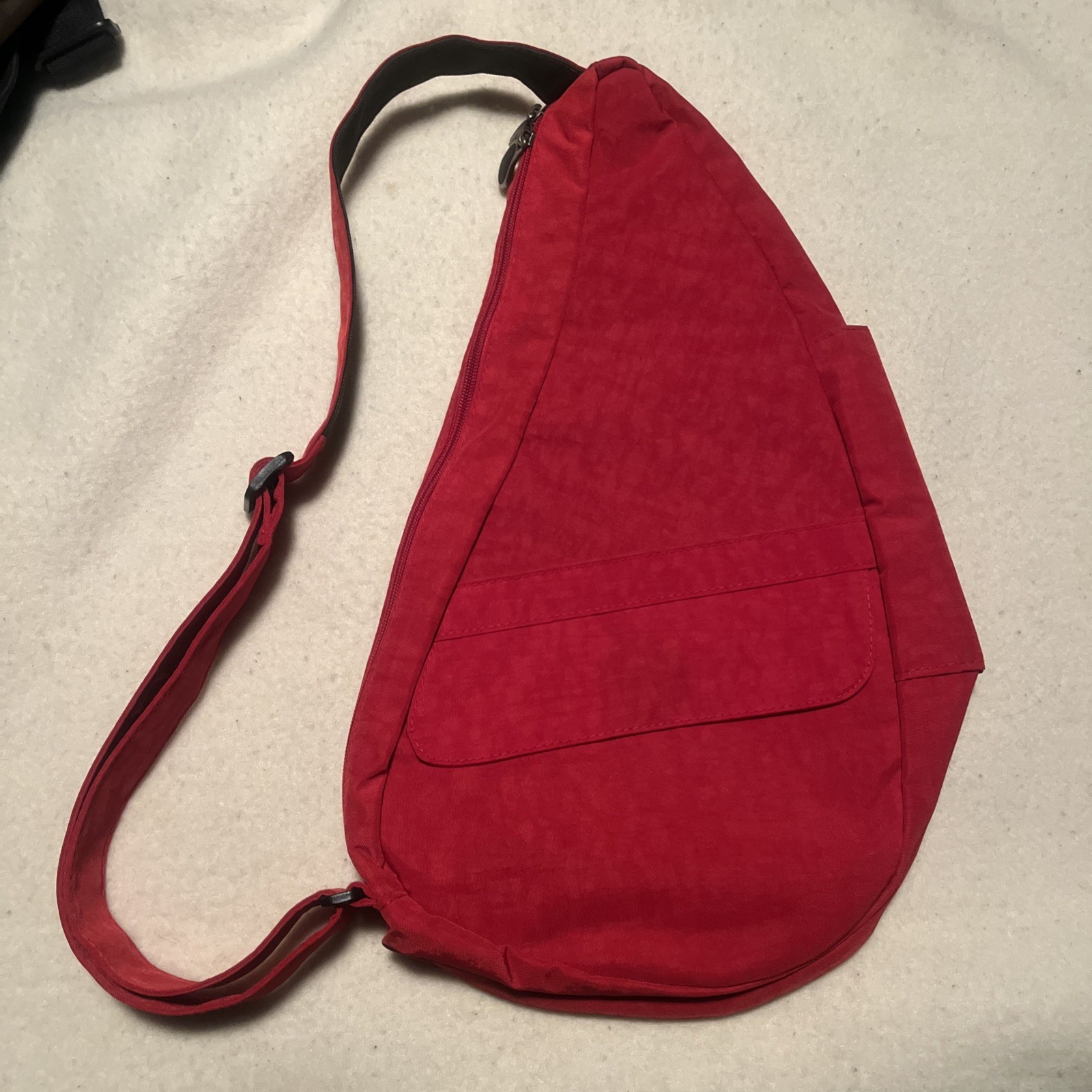 AmeriBag Healthy Back Bag Sling Bag Unisex Solid Red Nylon 17″ Crossbody