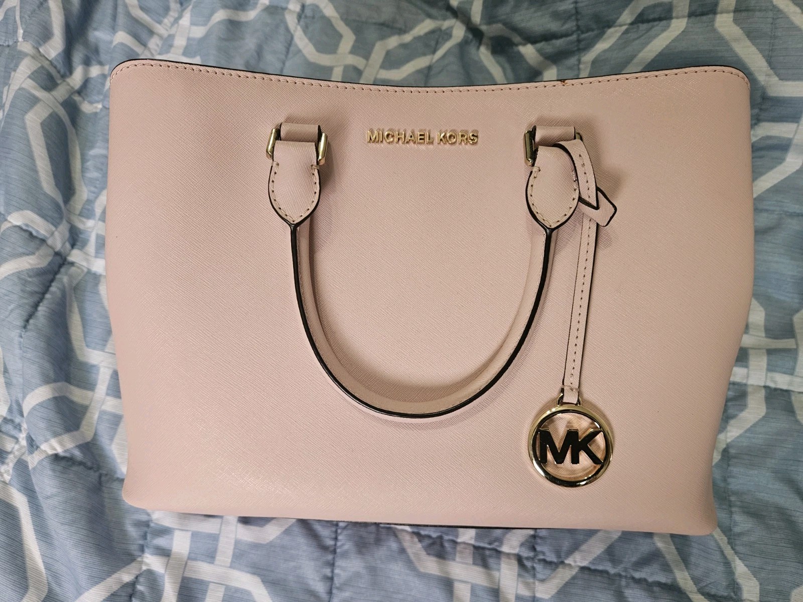 Michael Kors Savannah Medium Satchel Ballet Pink Leather Bag $298
