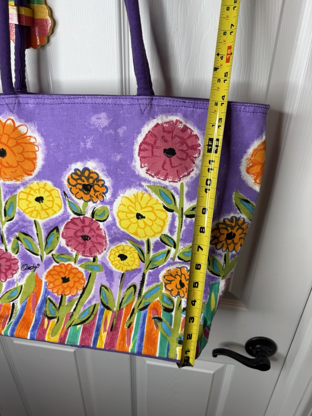 Anne Ormsby Sand & Sun Sequin Flower Theme Tote Beach Bag Charm 18″x 14″ NWT