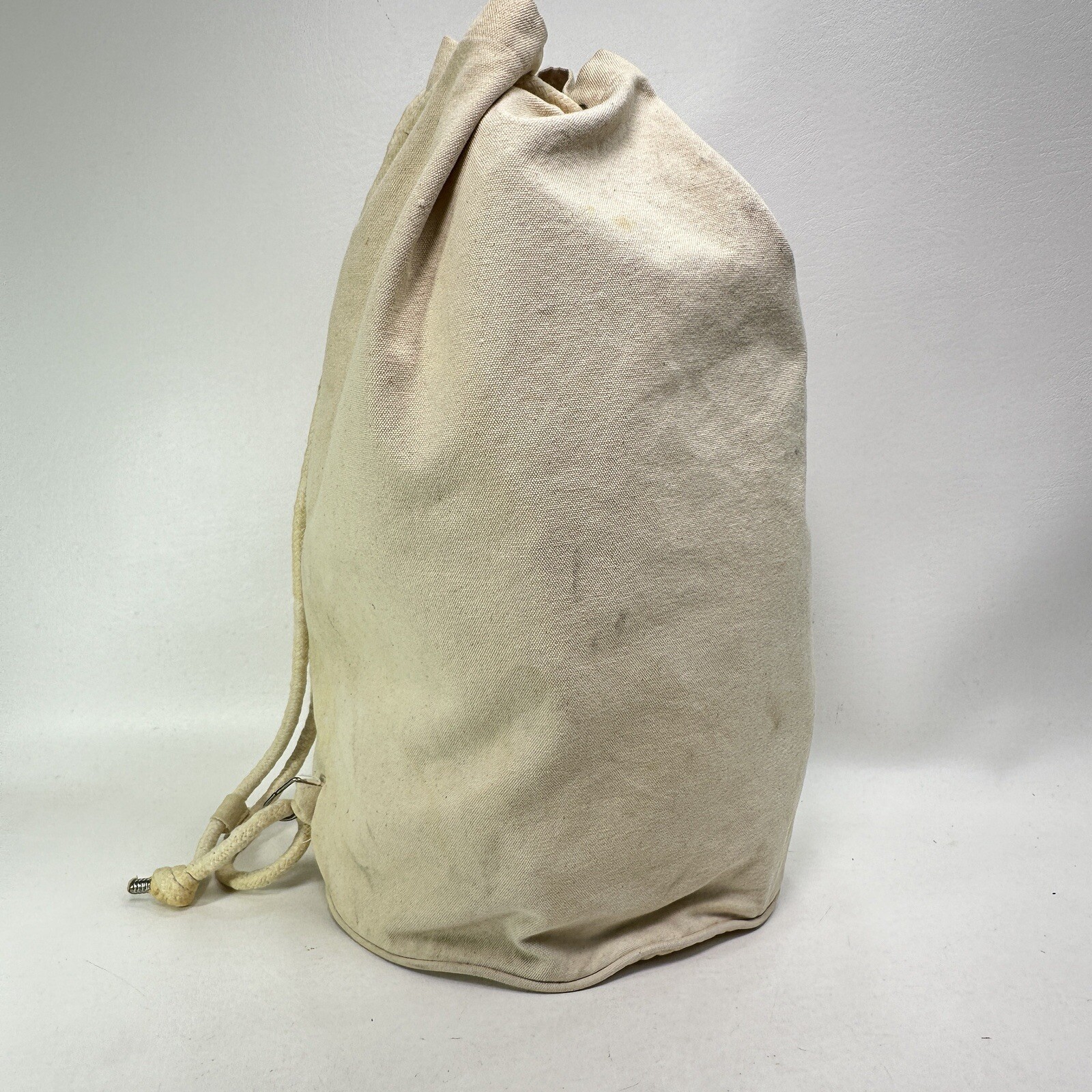 Germany Canvas Sling Bag Handbag Ivory Cotton Canvas Drawstring Shoulder Bag