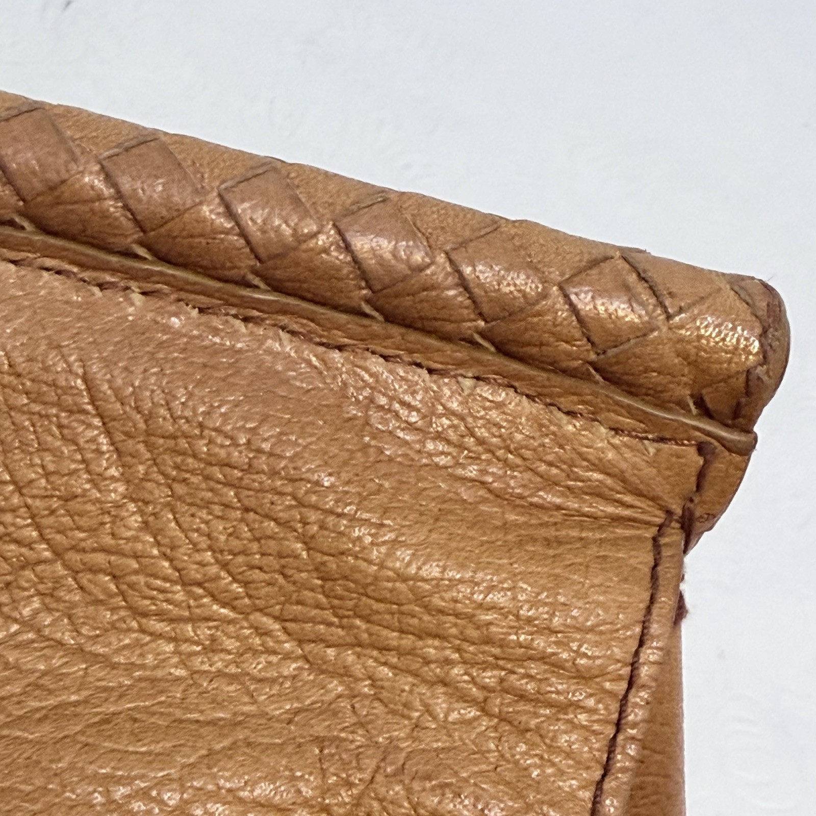 READ Vintage Isabella Fiore Brown Leather Satchel Shoulder Bag Embossed Design
