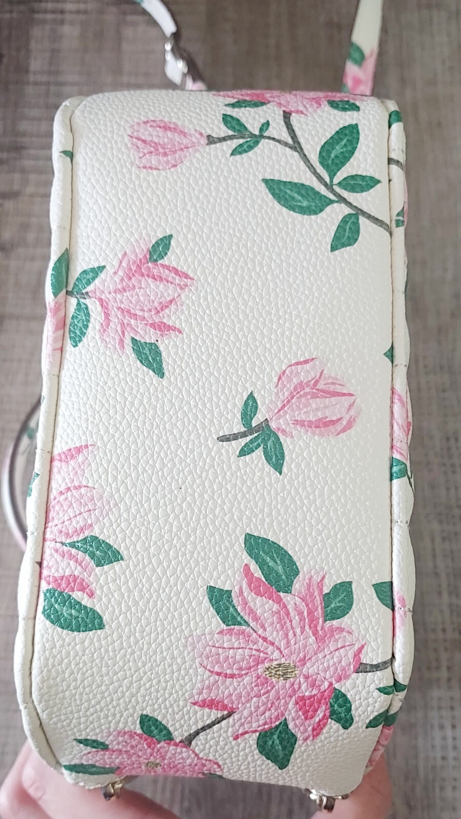 Draper James Train Case Purse Bag In Magnolia Flower Print Antique White EUC!