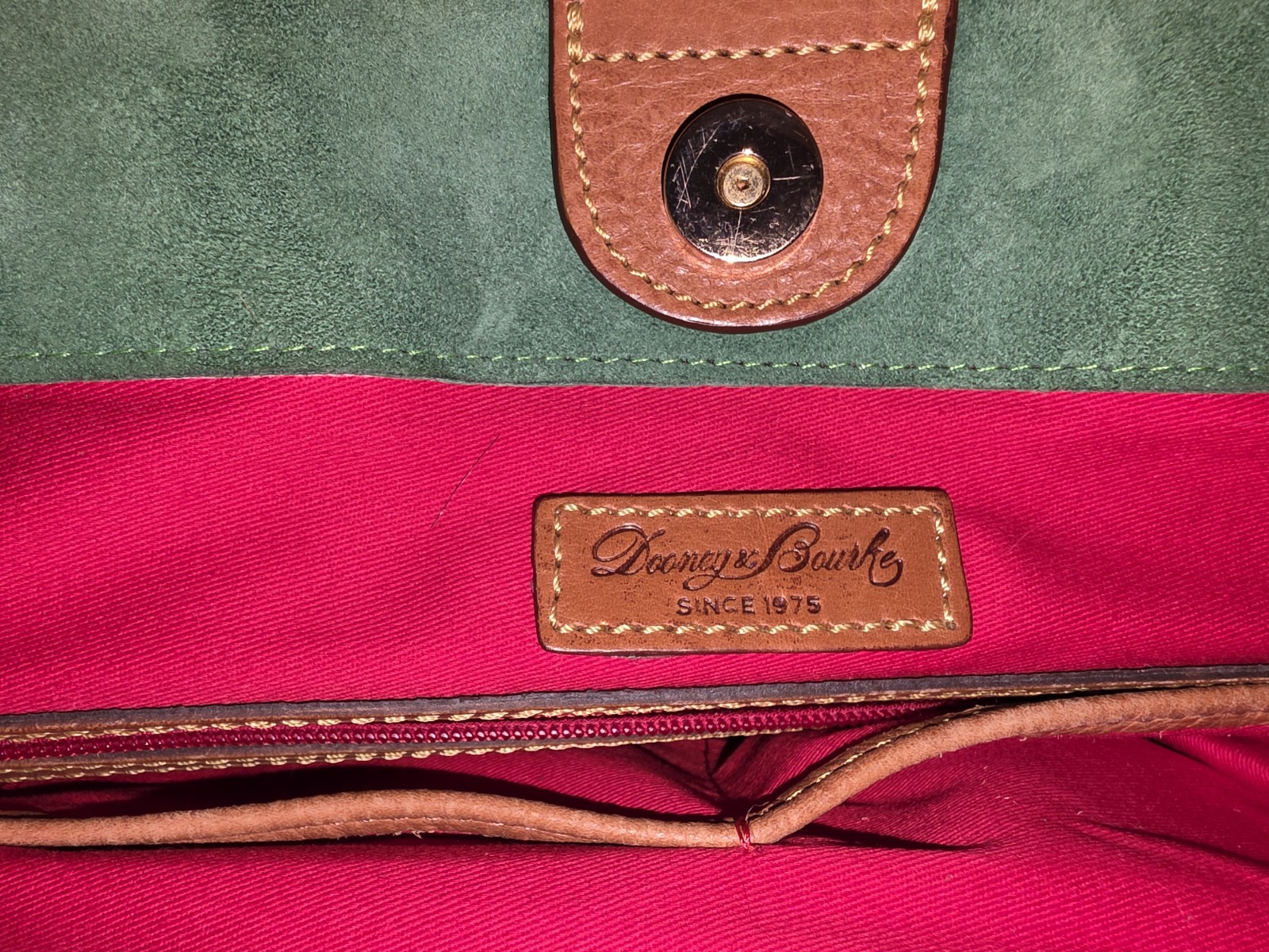 Dooney Bourke Natural Brown Florentine Leather Ashton Tote Shoulder Bag Rustic