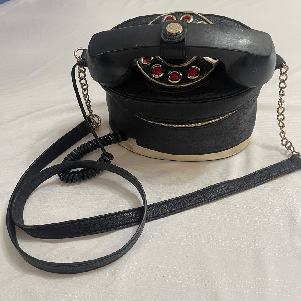 Betsey Johnson Rotary Telephone Phone Bag Purse