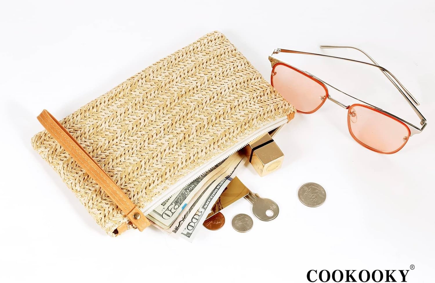 Elegant Women’s Straw Wristlet Clutch – Chic Boho Style for Any Occasion