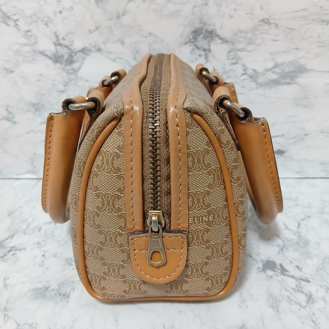 CELINE Vintage Macadam PVC Mini Boston Bag 2Way Crossbody Small Handbag