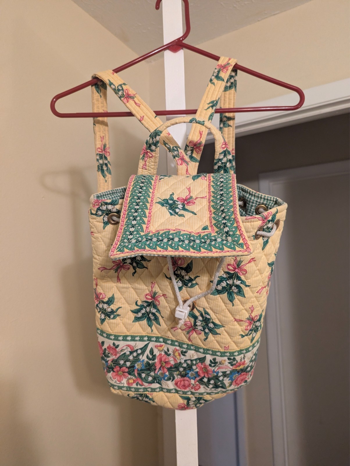 VERA BRADLEY floral quilted backpack purse