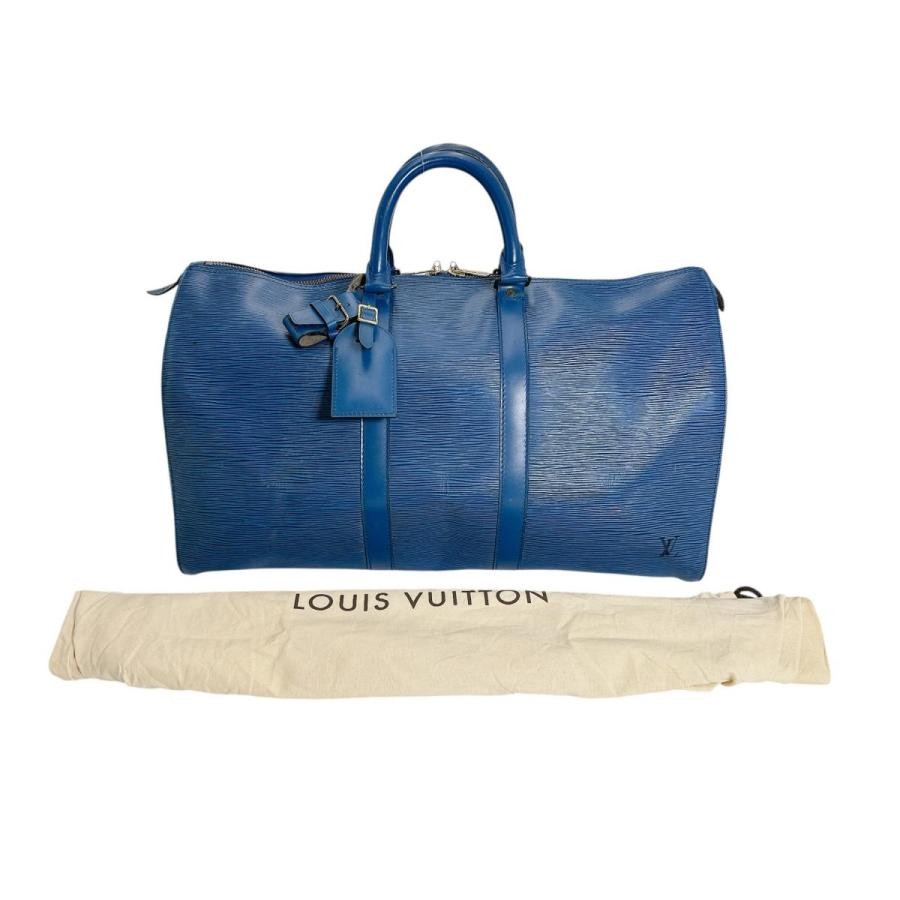 LOUIS VUITTON Bag: Keepall 45 M42975 Toledo Blue W46.5H27D21cm w/dust bag tag;–