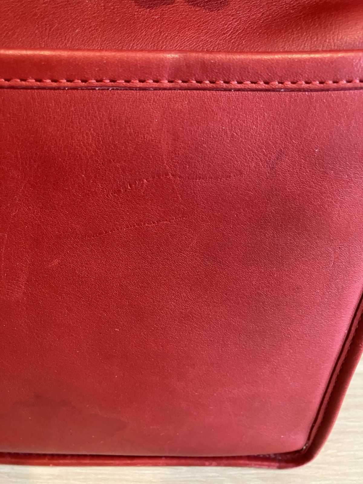 Coach Vintage Red Satchel Top Handle Turn Lock/Zip Gold Hardware Pockets Charm
