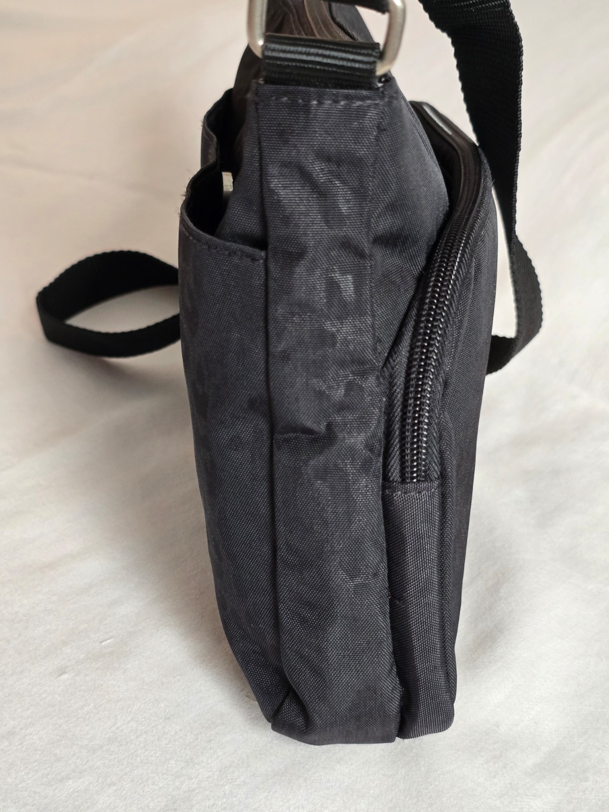 Baggallini Black Leopard Nylon Crossbody Bag Adustable Strap