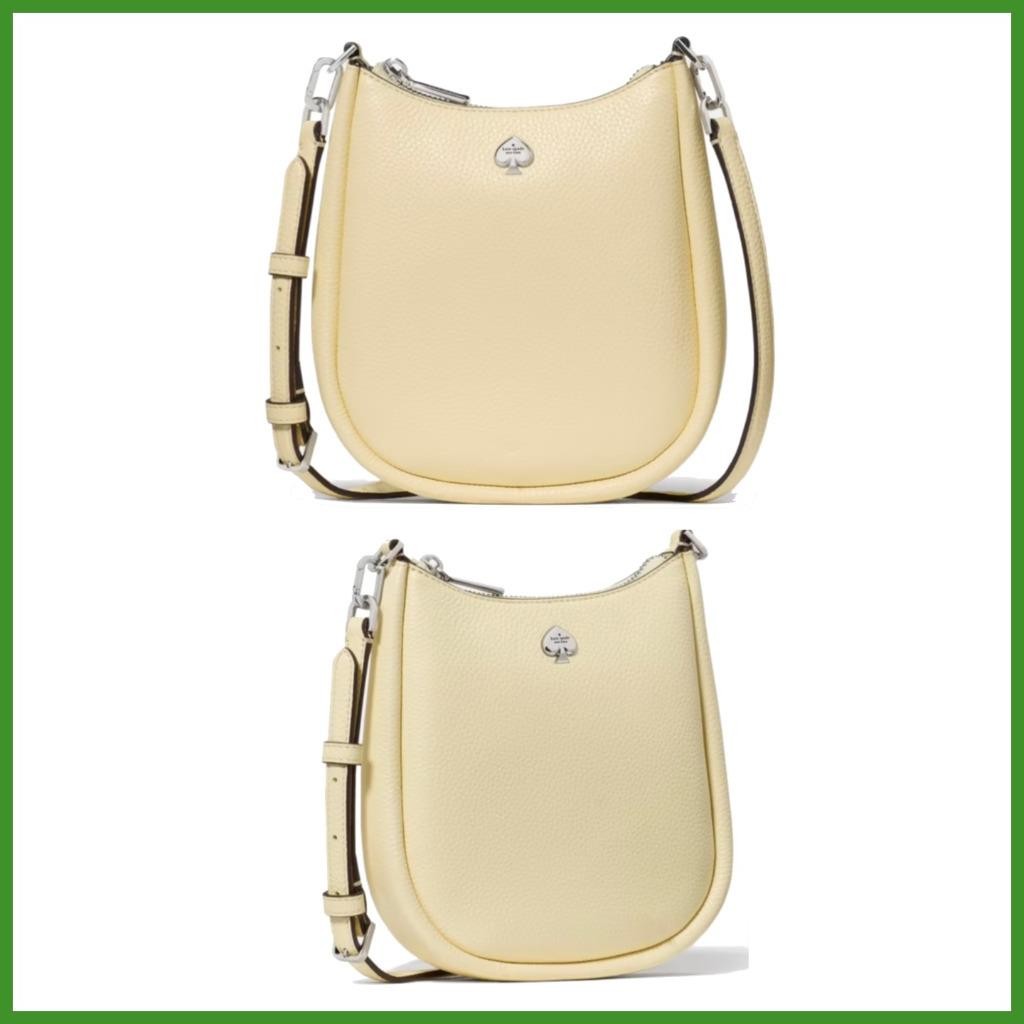 KATE SPADE KAYLA SMALL CROSSBODY LEATHER BAG KL805 LEMON FONDANT NWT $299