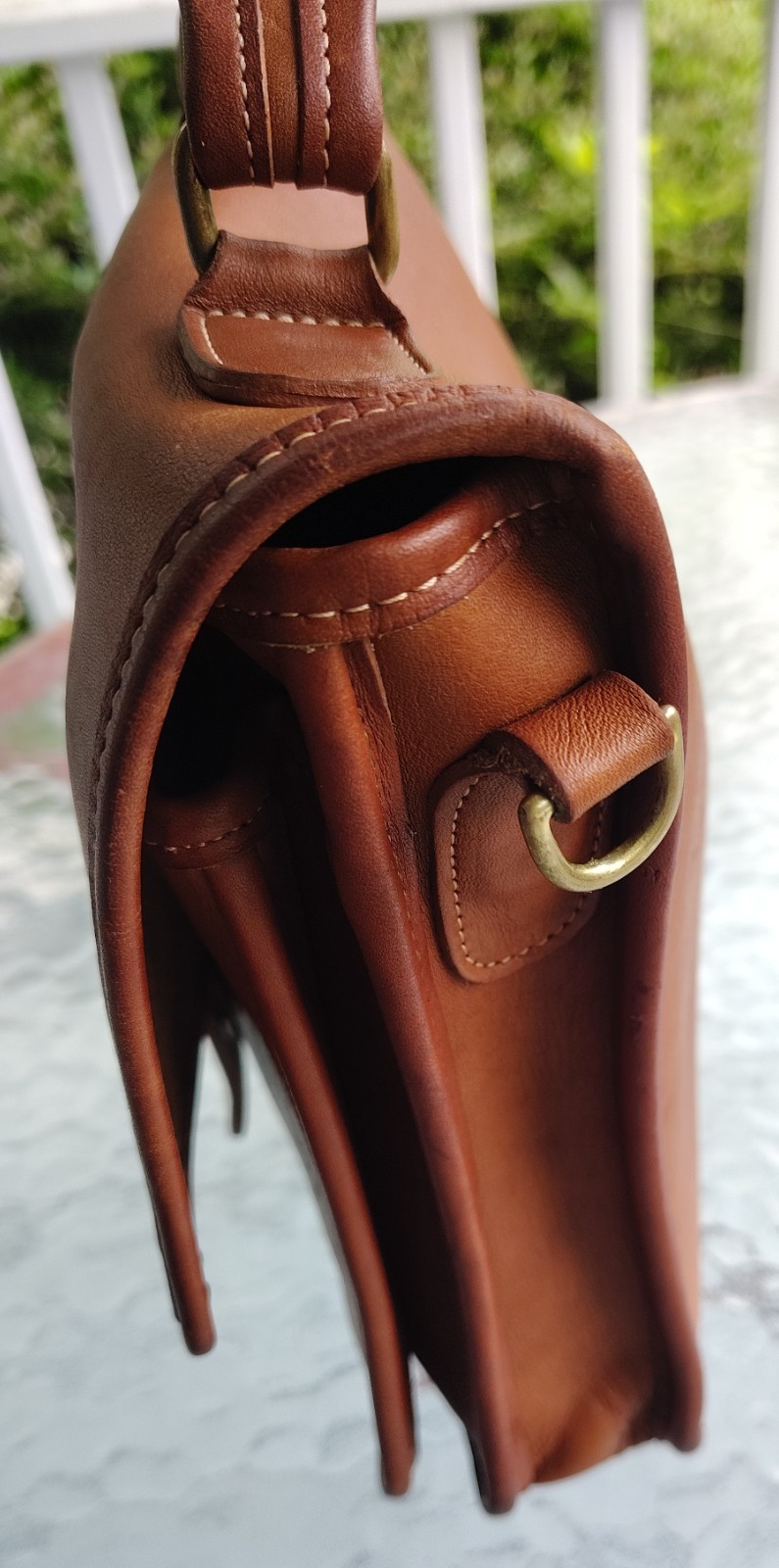 Coach SMALL Vintage 5130 Station British Tan Leather Made in The United States