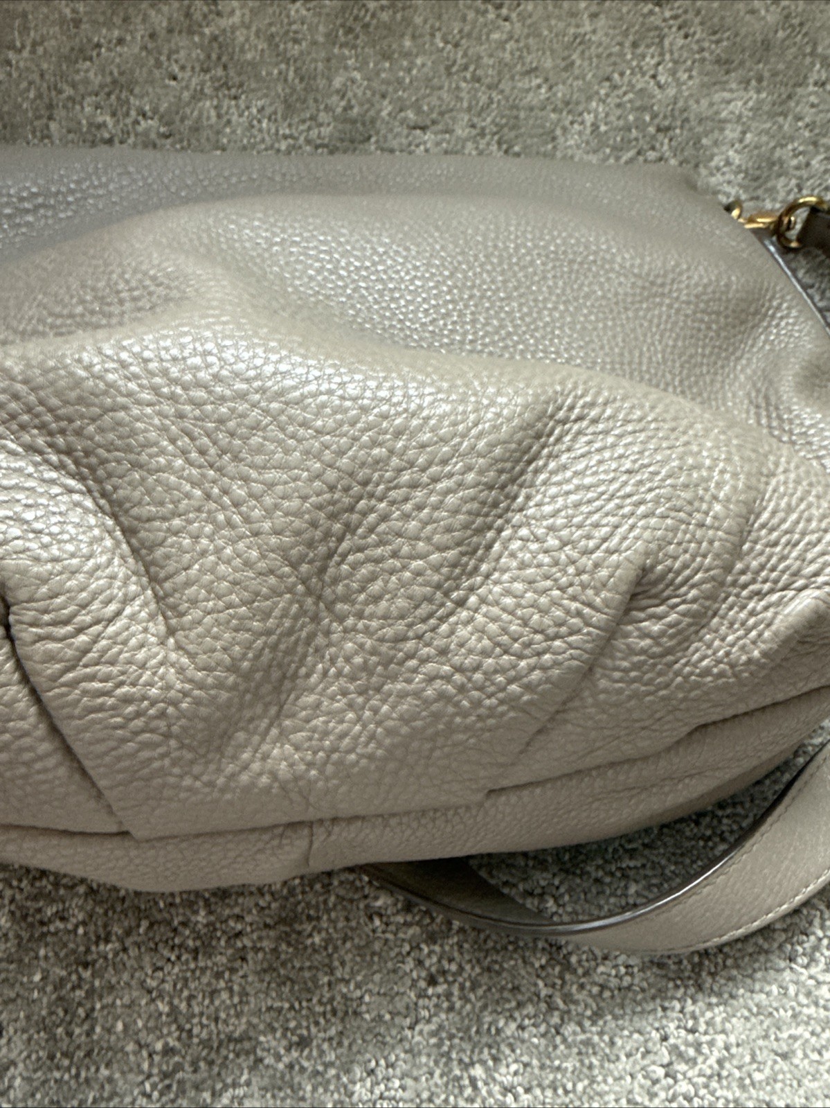 Marc by Marc Jacobs Classic Q Natasha Gray Pebbled Leather Flap Crossbody Bag