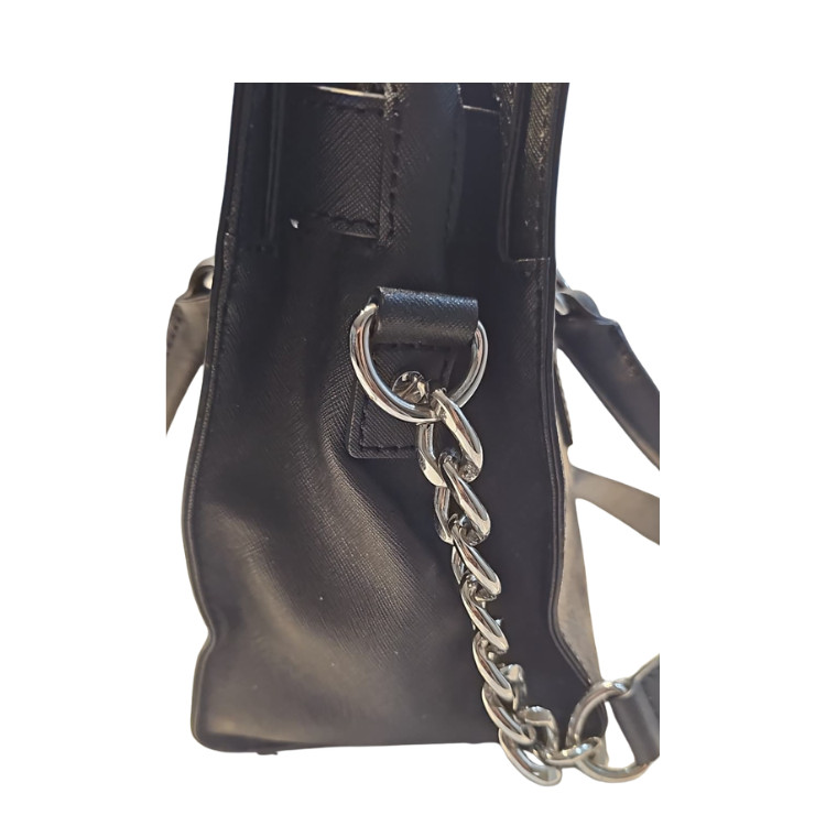 Michael Kors Black Studded Satchel Handbag Shoulder Strap