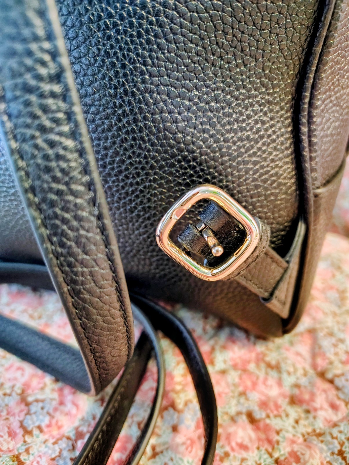 kate spade new york Leila Backpack NWT $298 Black Pebbled Leather