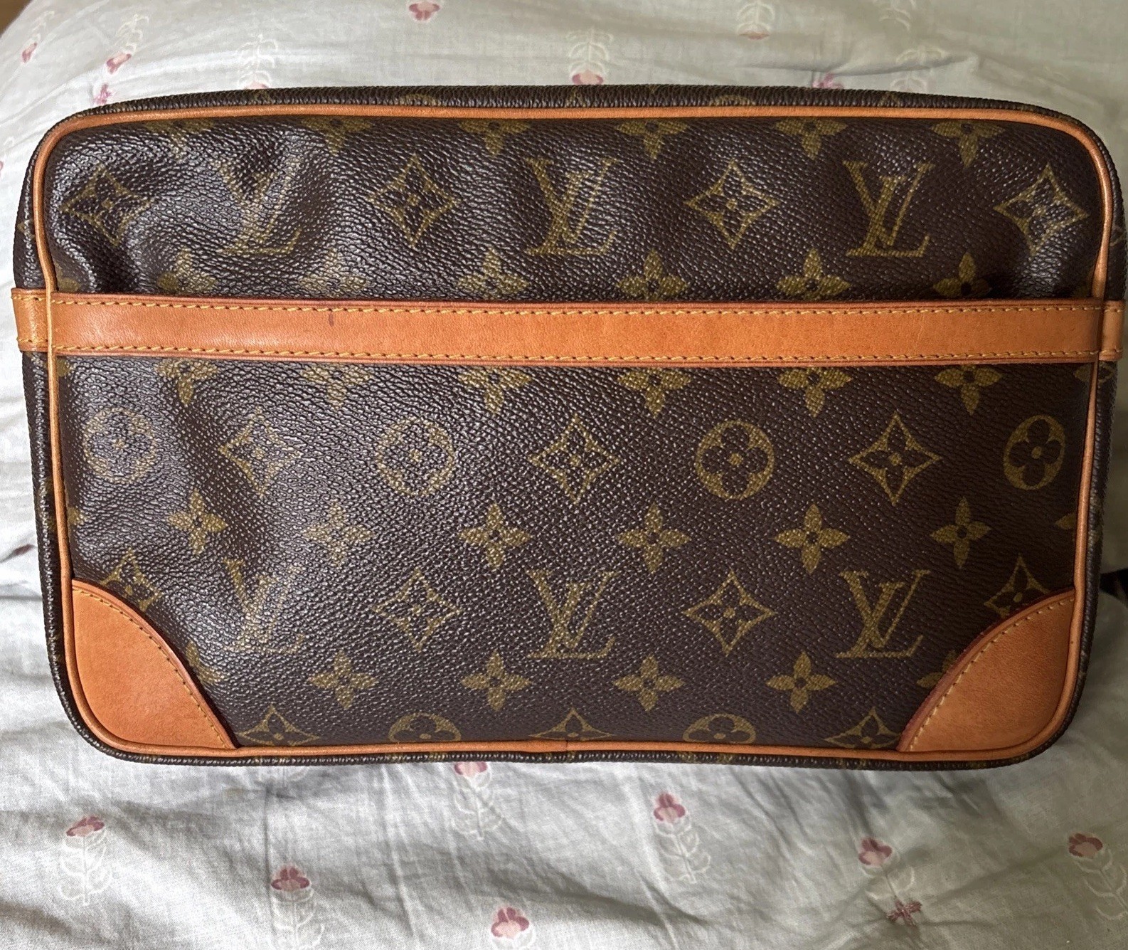 Vintage Louis Vuitton Monogram Compiègne 28 clutch bag With COA 1987