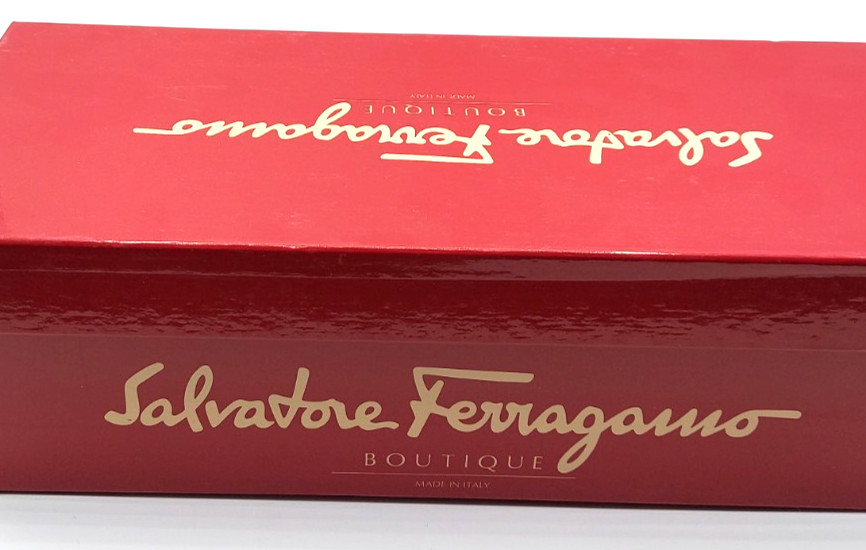 Salvatore Ferragamo Nappa X In Woven Nero Nappa Calf Size 9