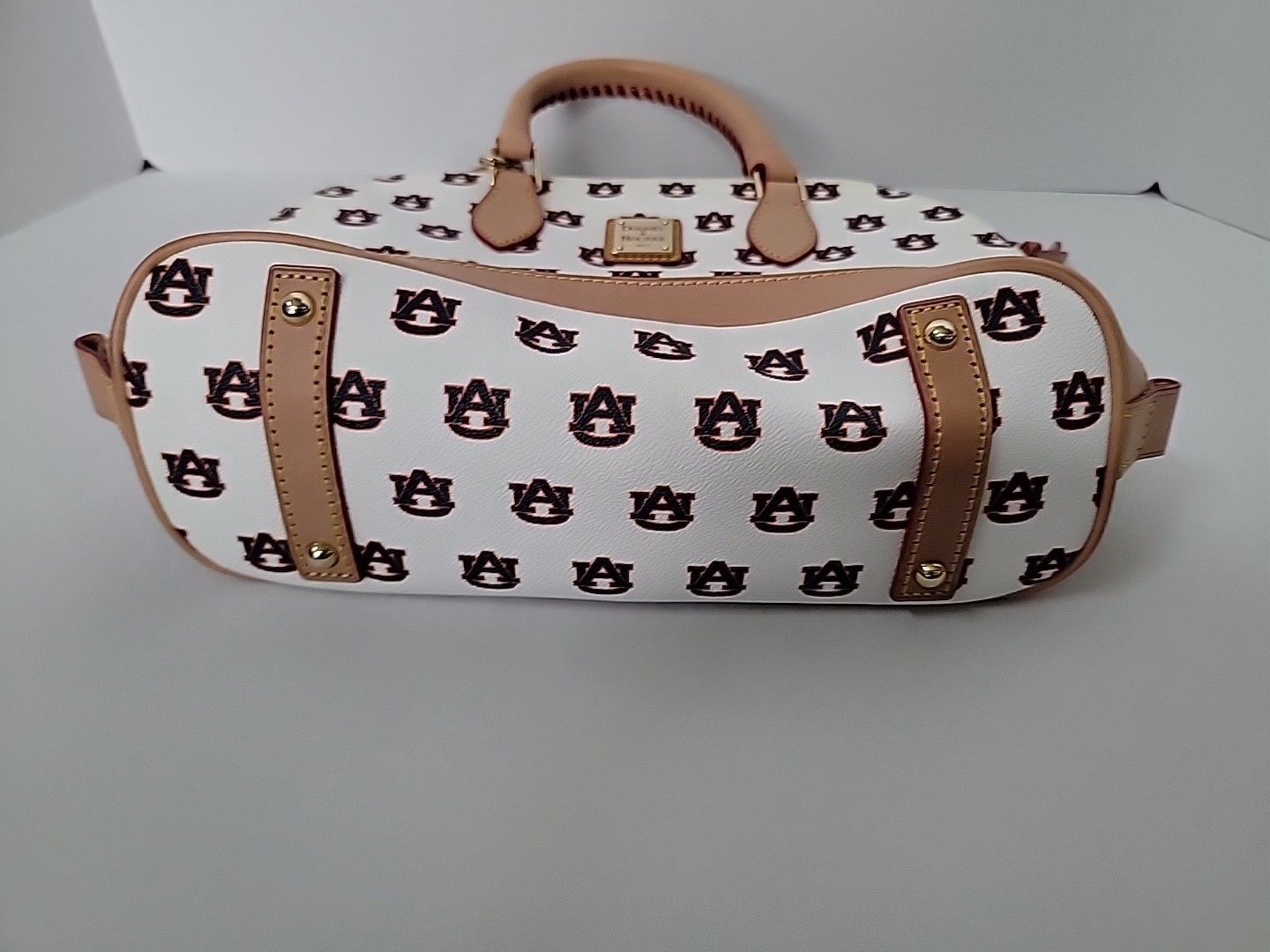 Dooney & Bourke Auburn University White Zip Zip Satchel Handbag