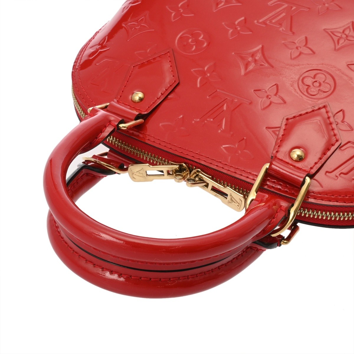 Louis Vuitton Alma BB 2WAY M90174 Handbag Monogram Vernis Red #WB5473