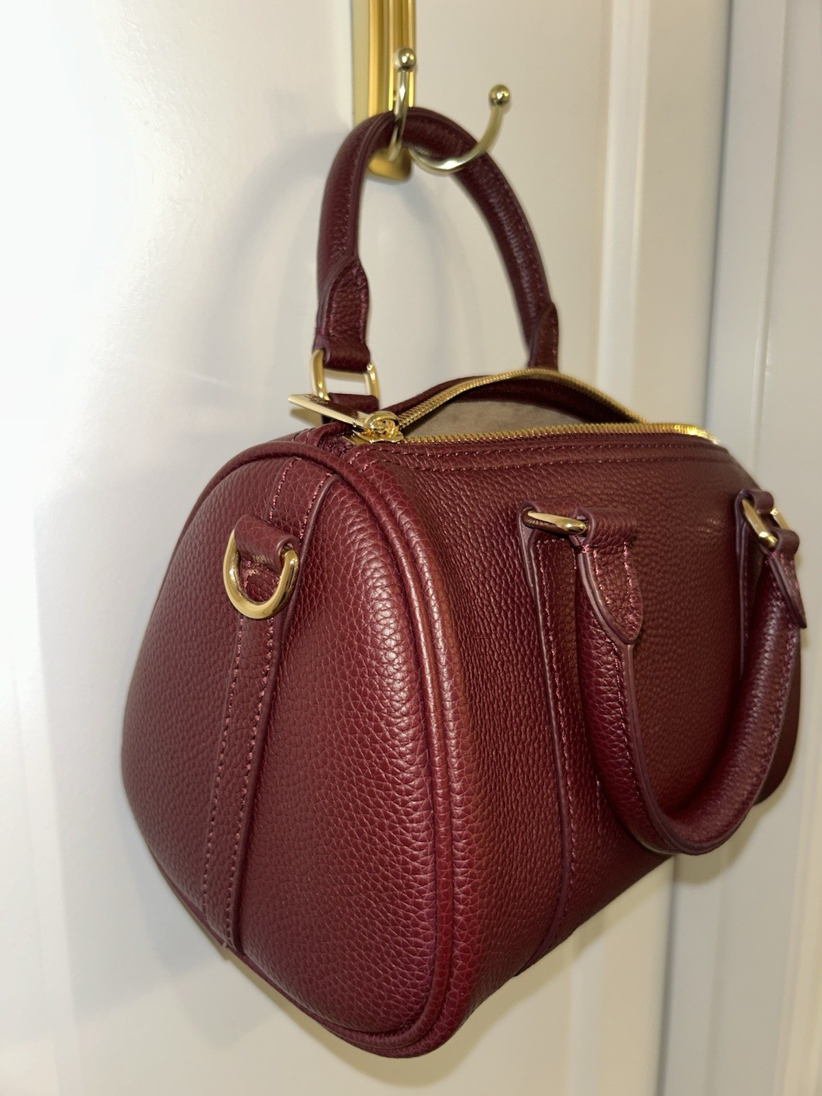 Melodie Cecile (DUYP) mini Boston bag in Burgandy