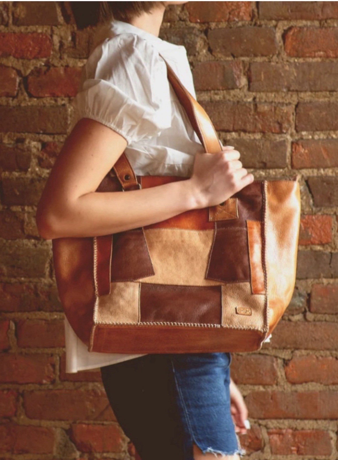 BED STU Leather Celindra LTC II Shoulder Bag Cafe Latte Tan Rustic Retail $345
