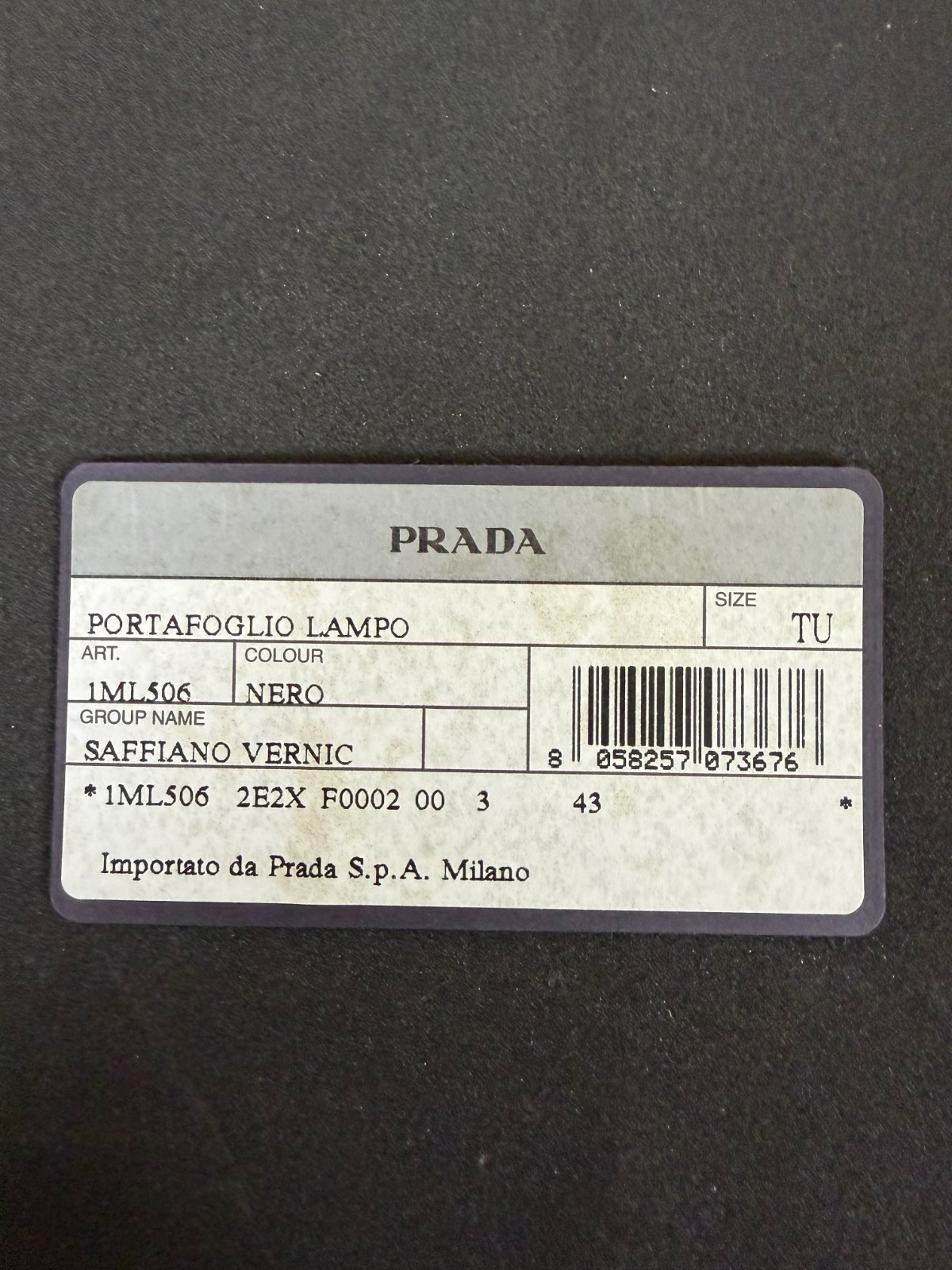 PRADA Black Saffiano Lux Bicolor Tote Small (FULL SET) Nero+Talco Leather Italy