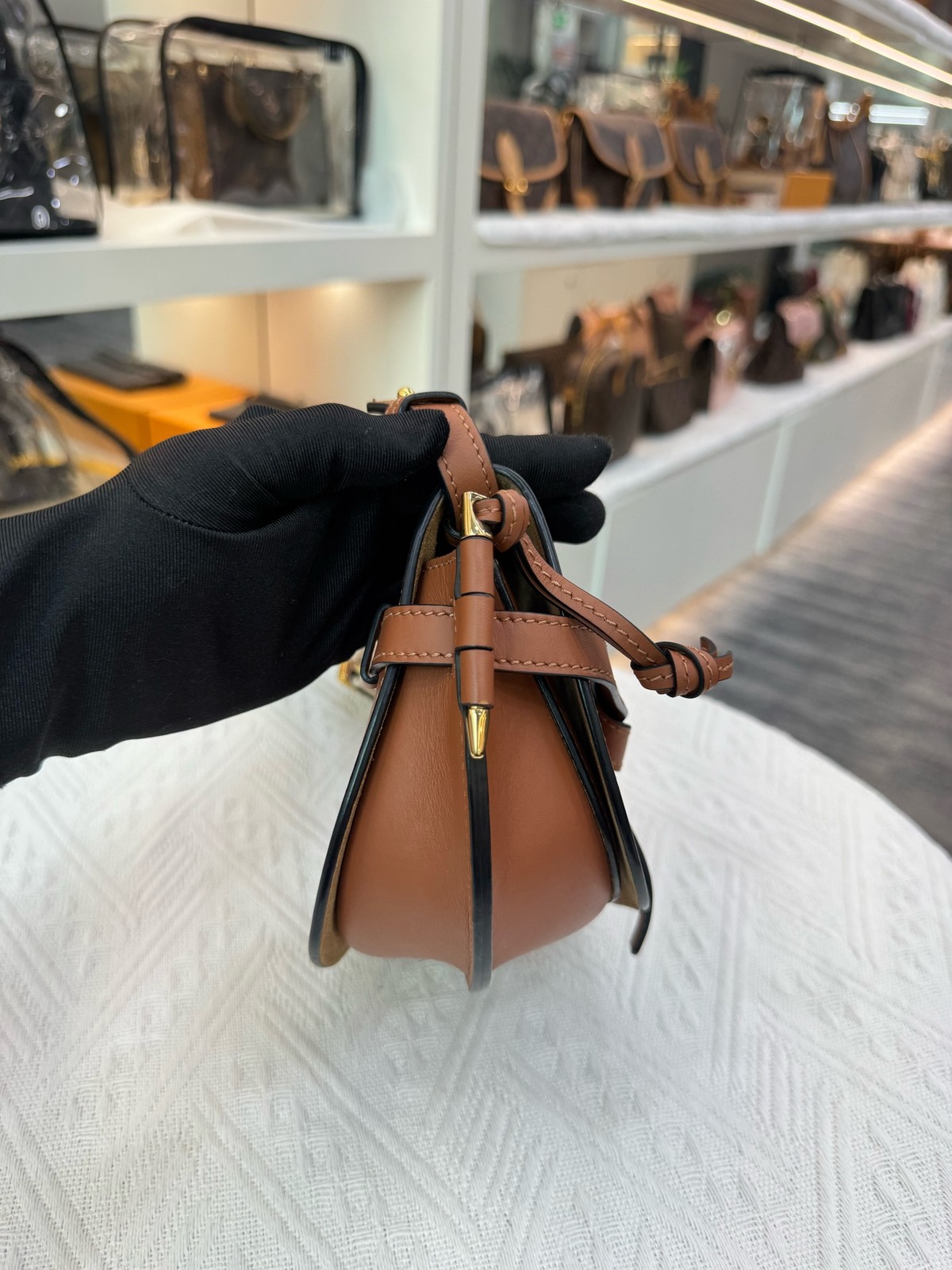 Loewe Gate Mini Caramel Smooth Calfskin Crossbody & Shoulder Bag Duty Paid