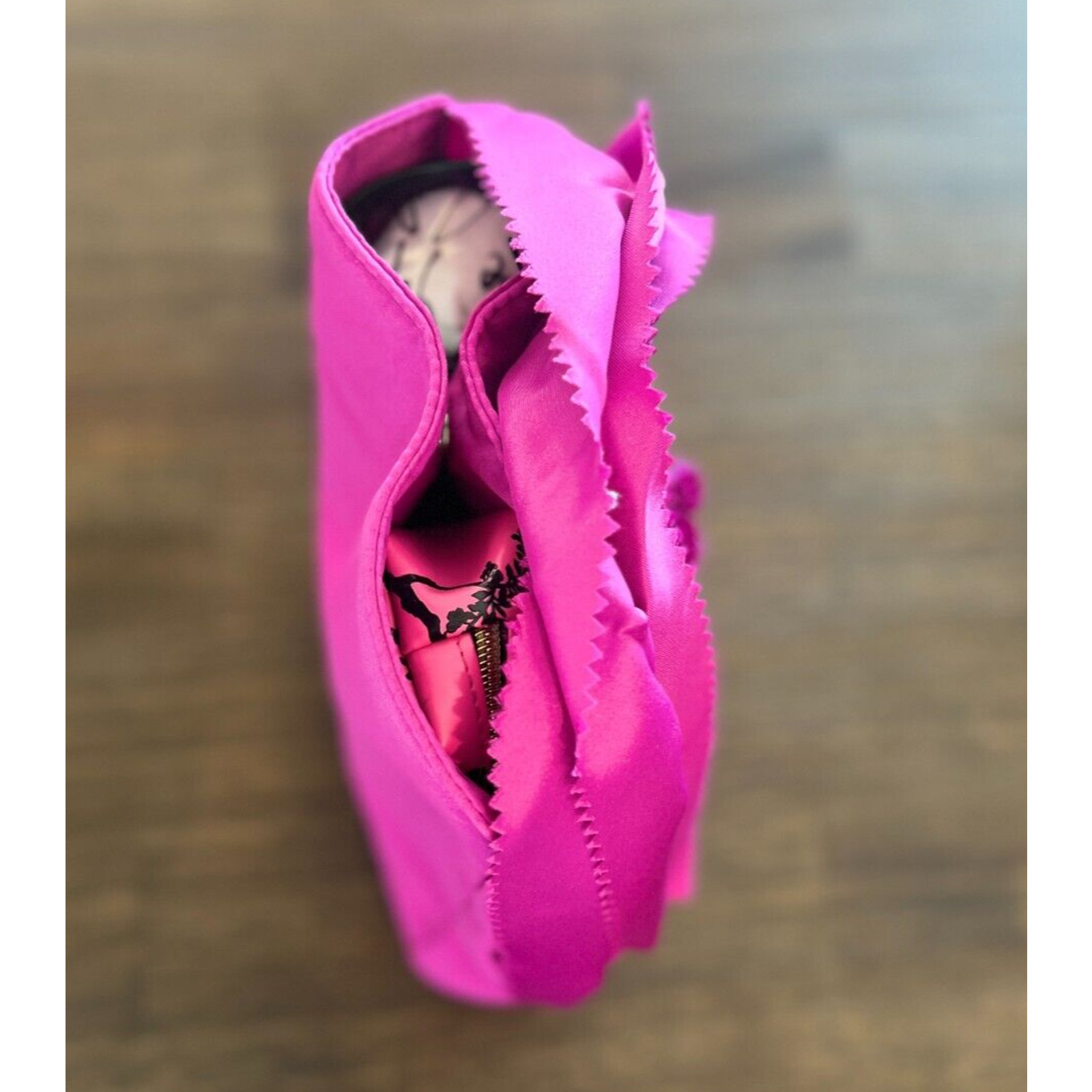 Beautiful Purple Statement Rose Clutch by MARCHESA with Snap closure, NEW