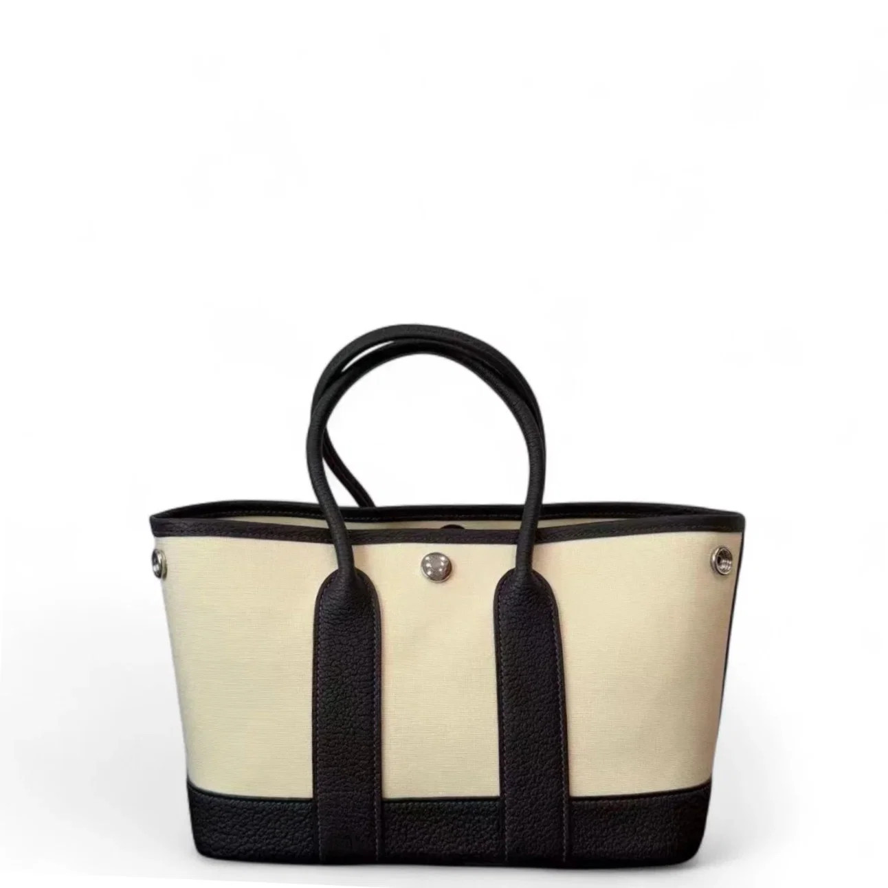 Hermes Garden Party Mini T3 Bai Brun Y1 Vanille Toile Negonda (pp072126a1r)