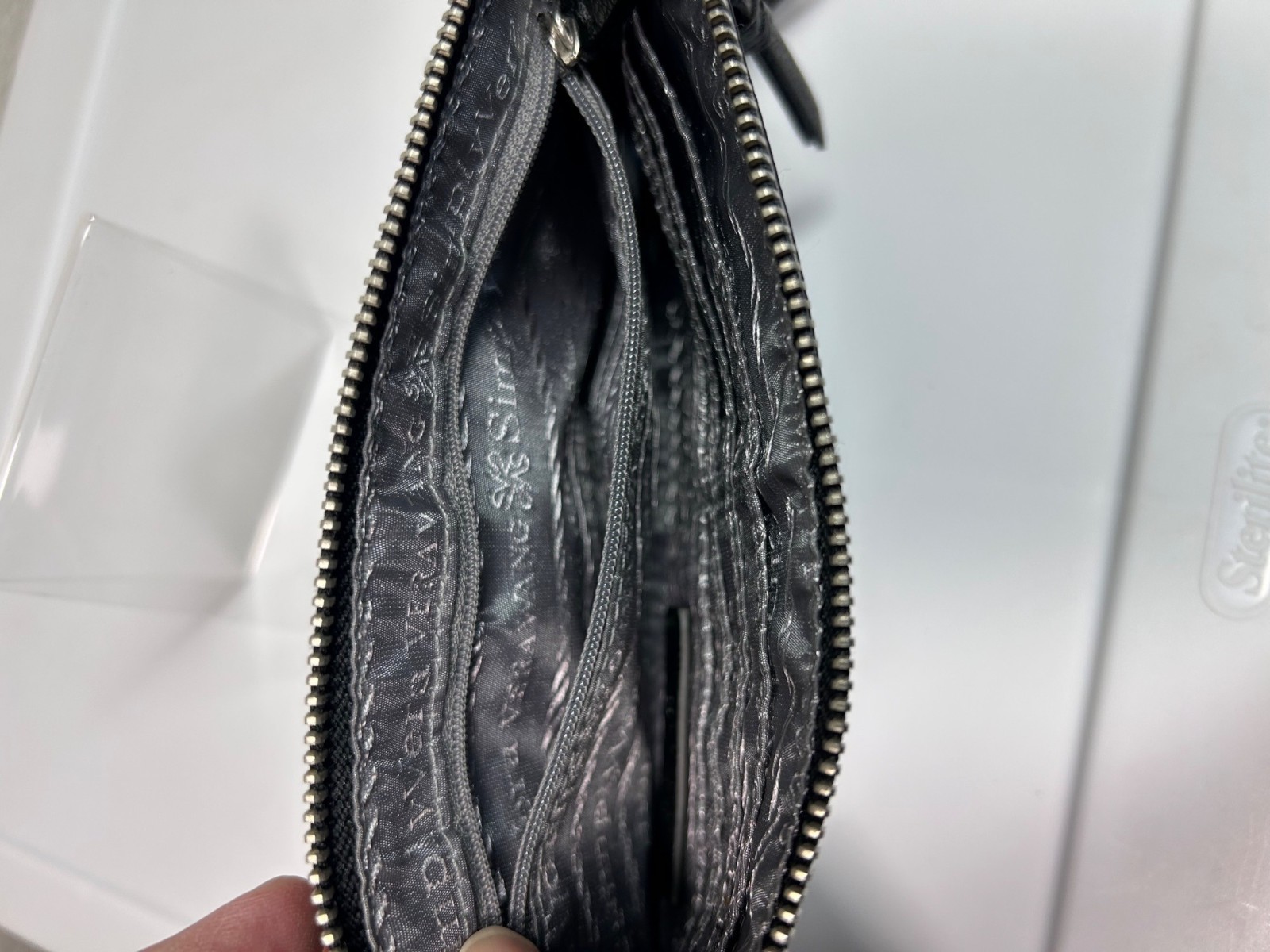 Simply Vera Vera Wang Colorful Reptile Print Clutch Purse Black Leather Trim