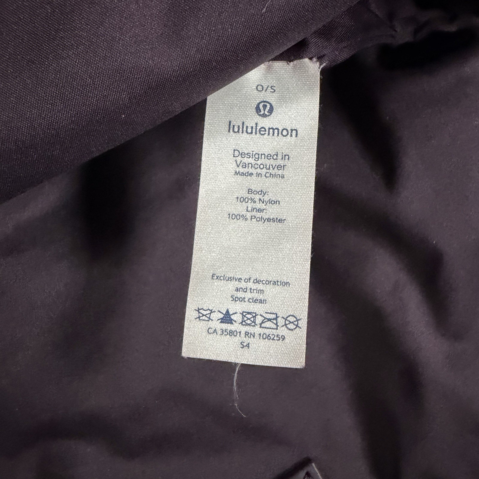 Lululemon All Night Festival Bag II 5L Plum Purple Nylon Crossbody