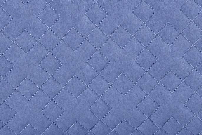 bella taylor Heritage Blue Microfiber Cotton Quilted Mini Saddle Crossbody Bag