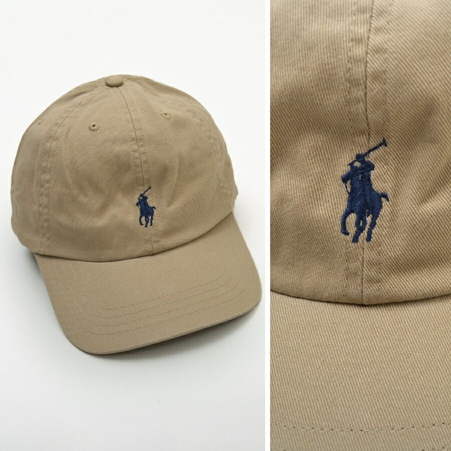 Polo Ralph Lauren CAP Ladies One Point Pony Chino Cap Cotton Cap Boys NAVY New I